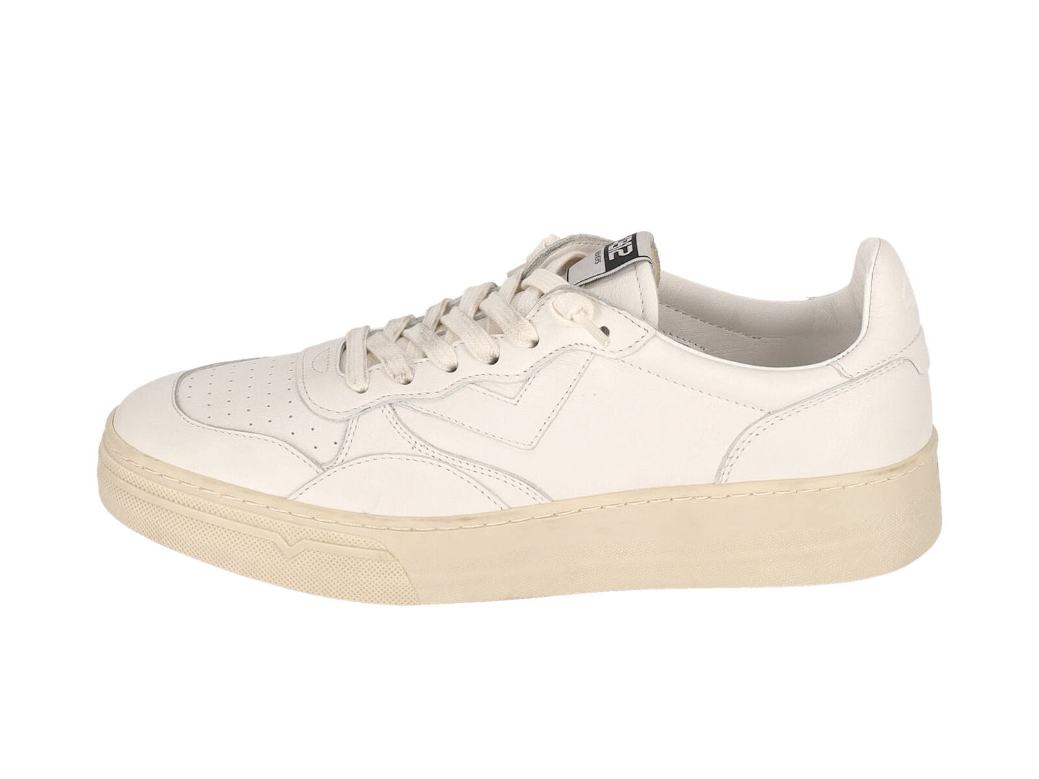 Sneakers in pelle con suola in gomma