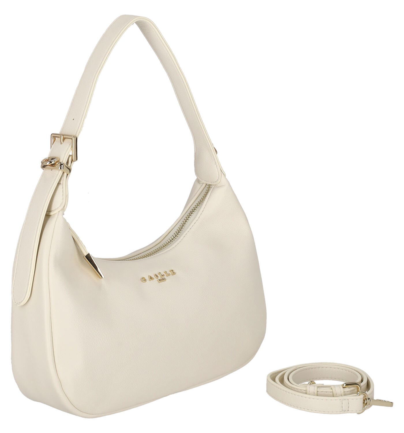 Sottospalla con chiusura zip , manico regolabile .