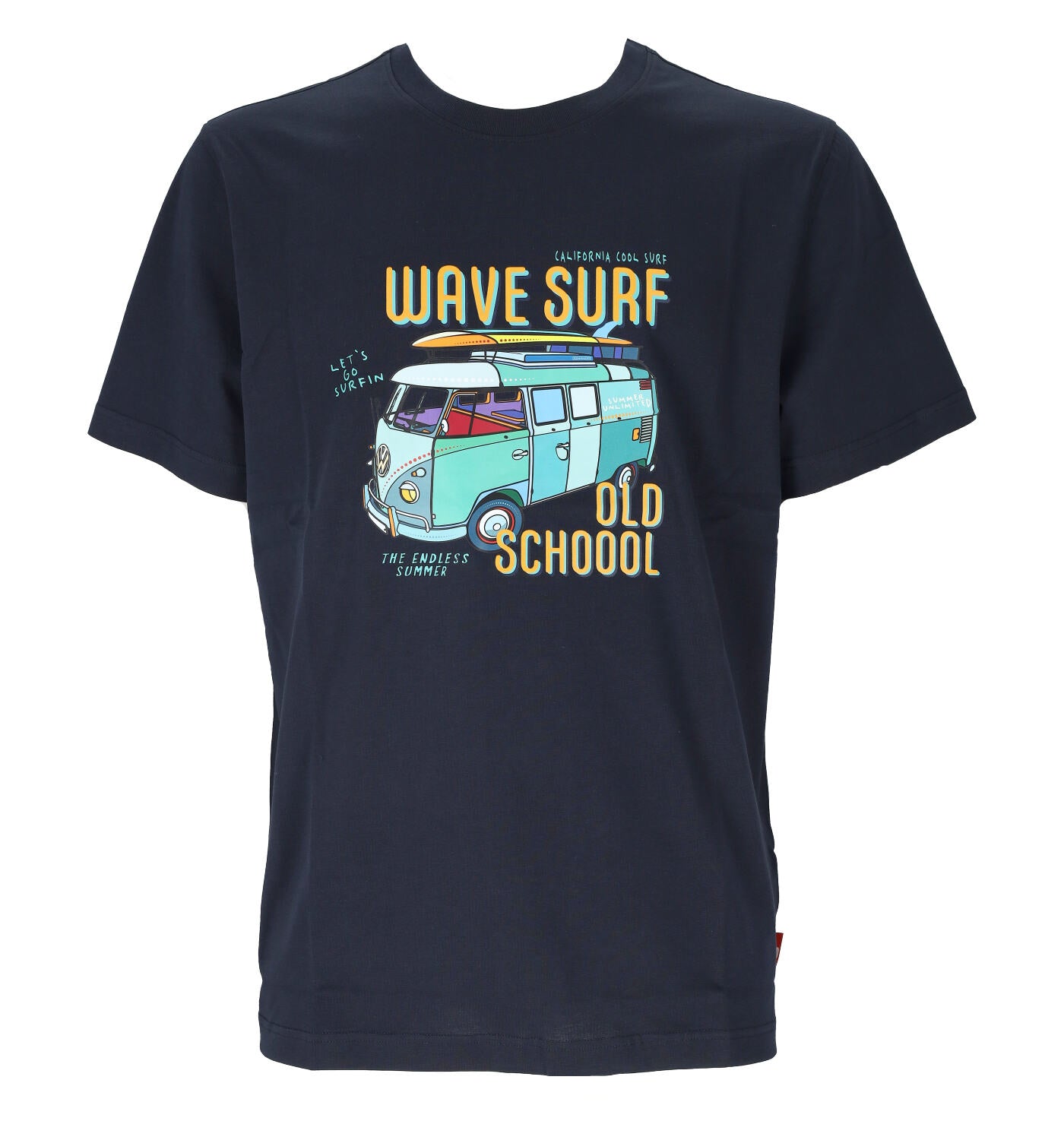 T-shirt mezza manica con stampa furgoncino volkswagen
