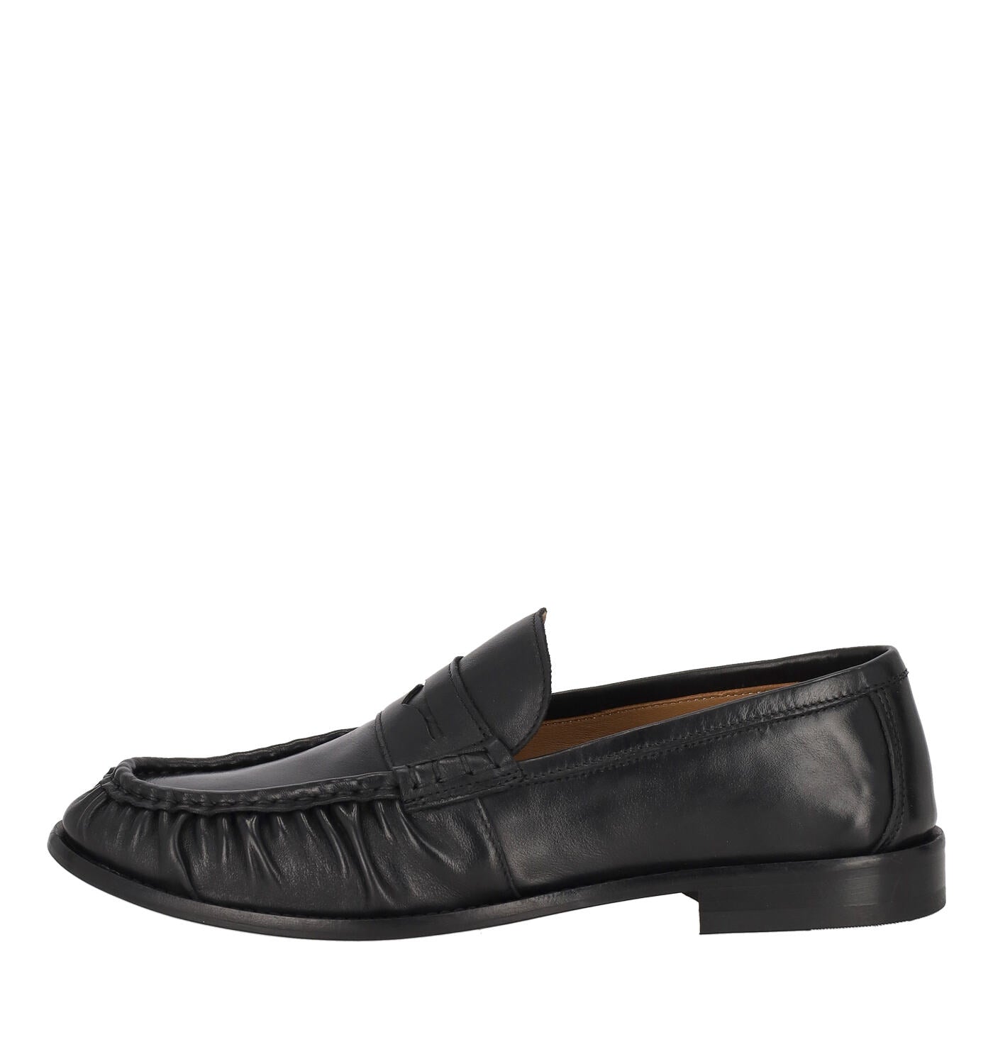 Mocassino in nappa con bendina fondo gomma