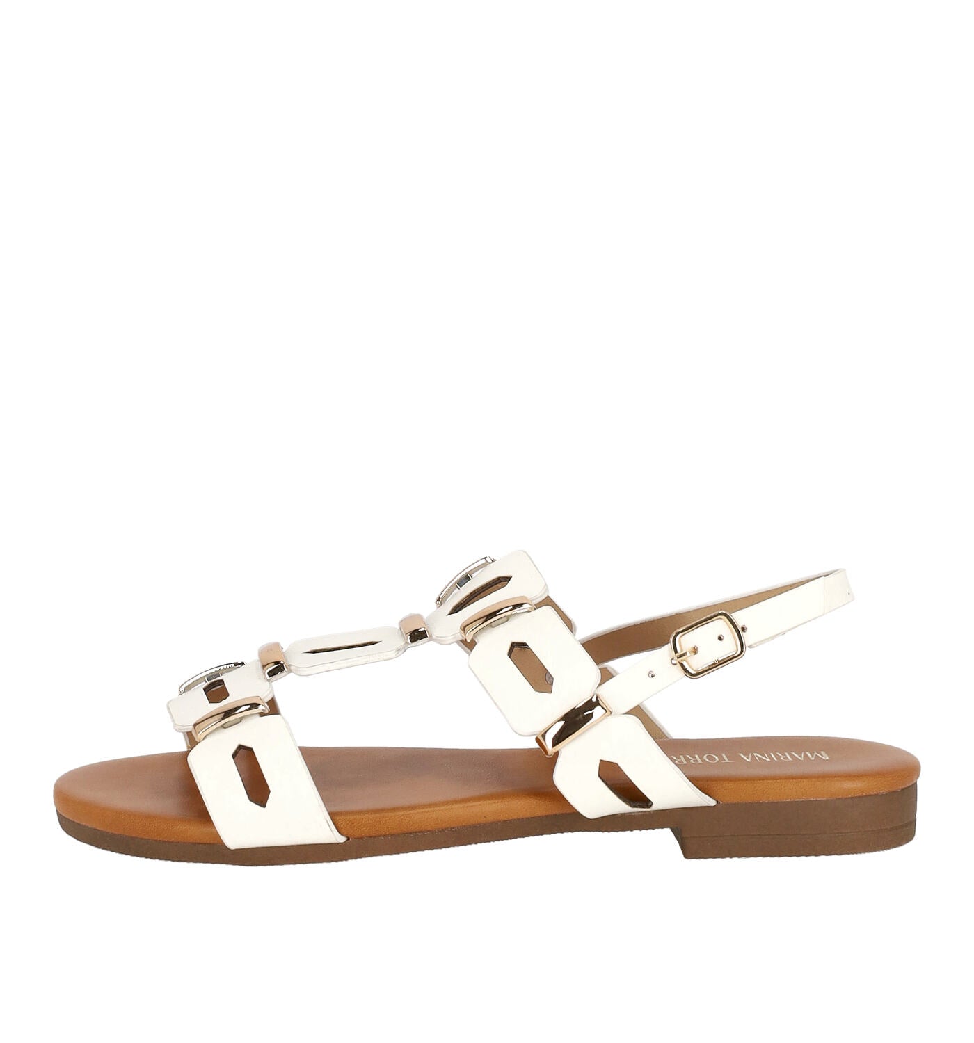 Sandalo due fascette, tacco alto 2 cm