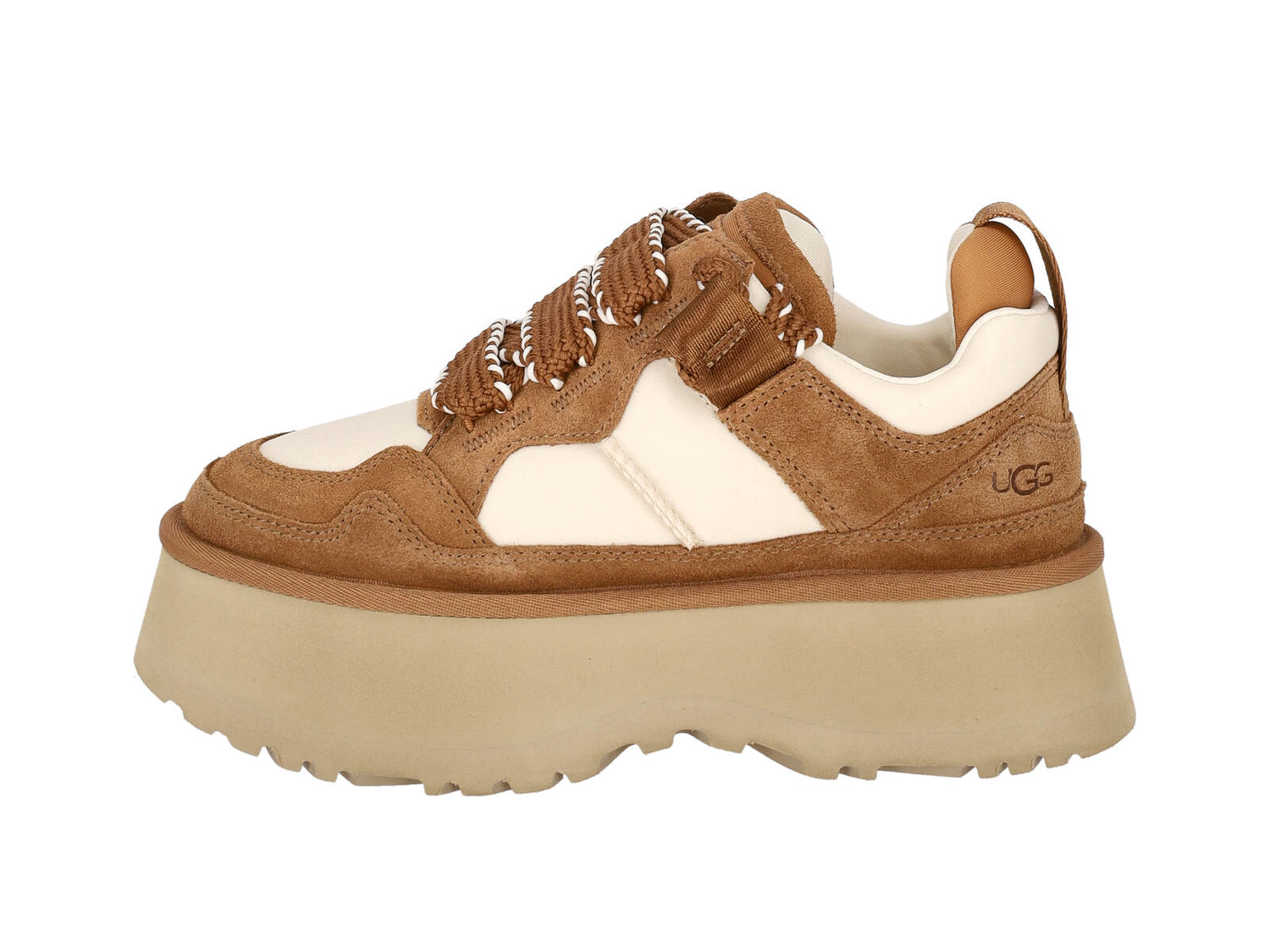 Sneakers Astromel platform in camoscio e nylon , suola in gomma.