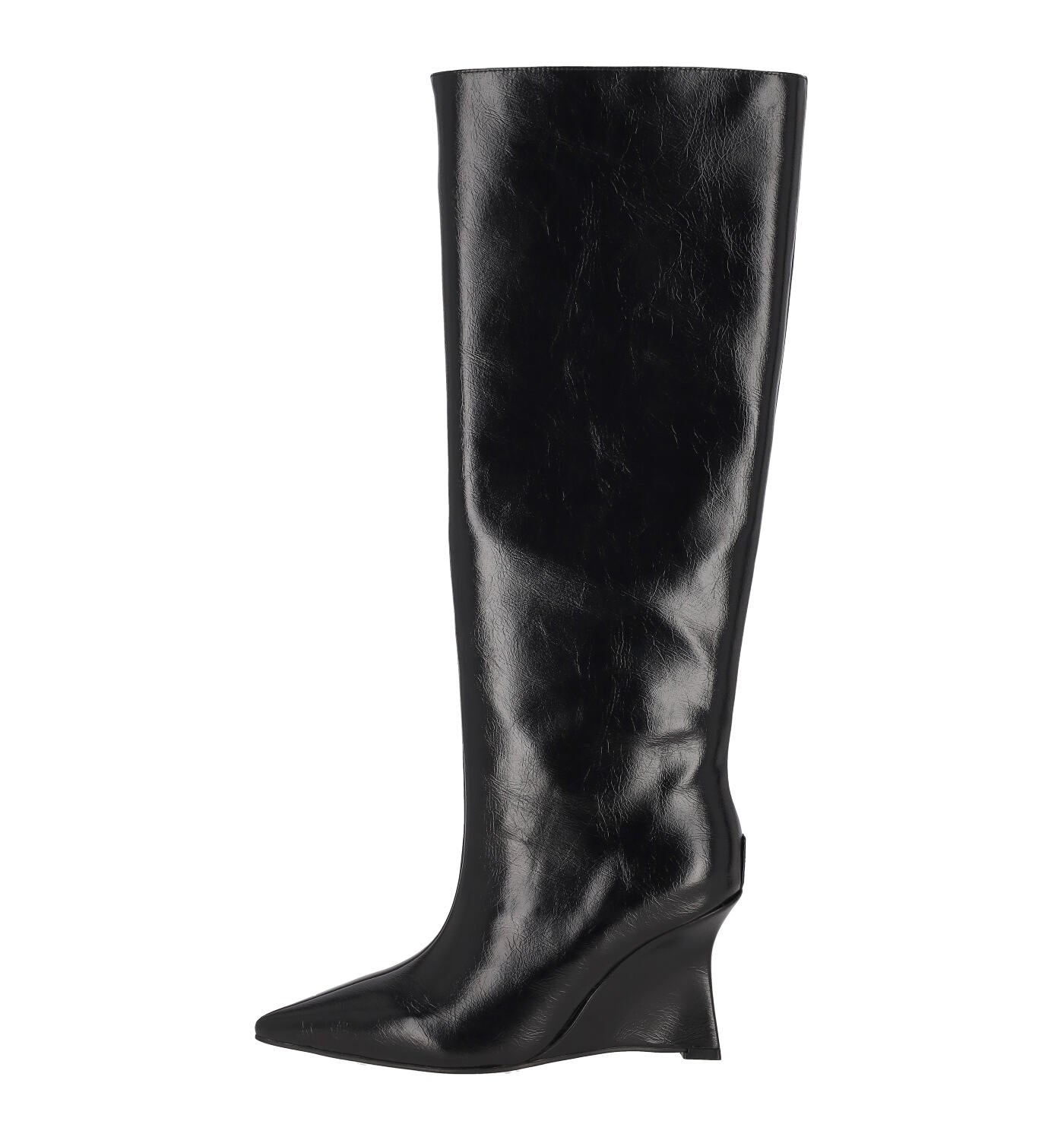 Stivale in naplak con zeppa altezza 8 cm .