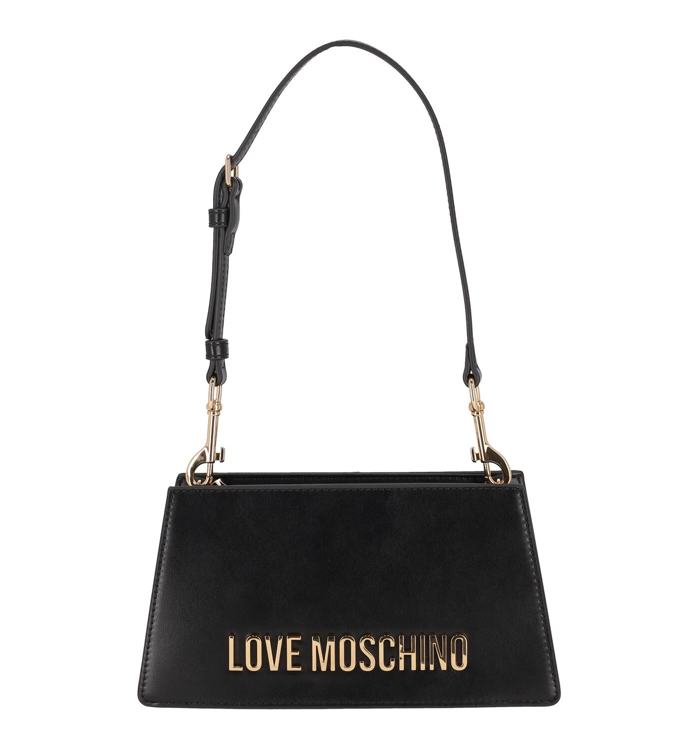 Borsa sotto spalla con logo lettering sul davanti oro , chiusura con zip .