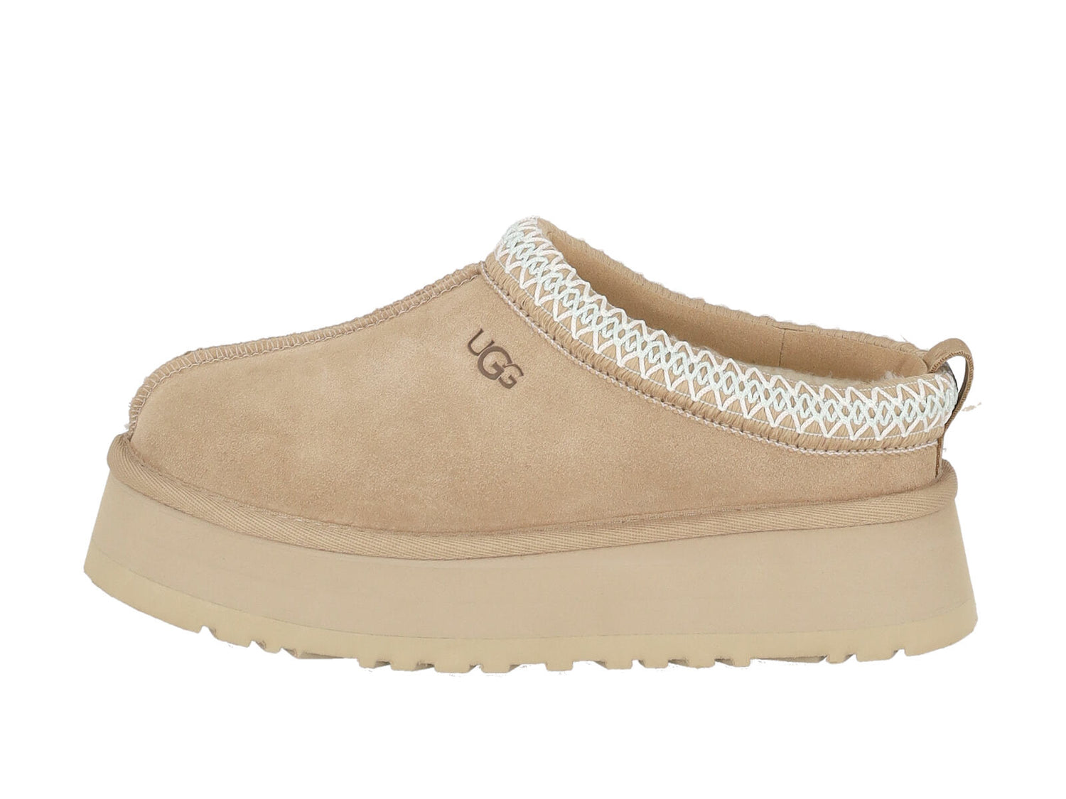 Sabot in camoscio, con cuciture a contrasto. Suola in gomma alta.