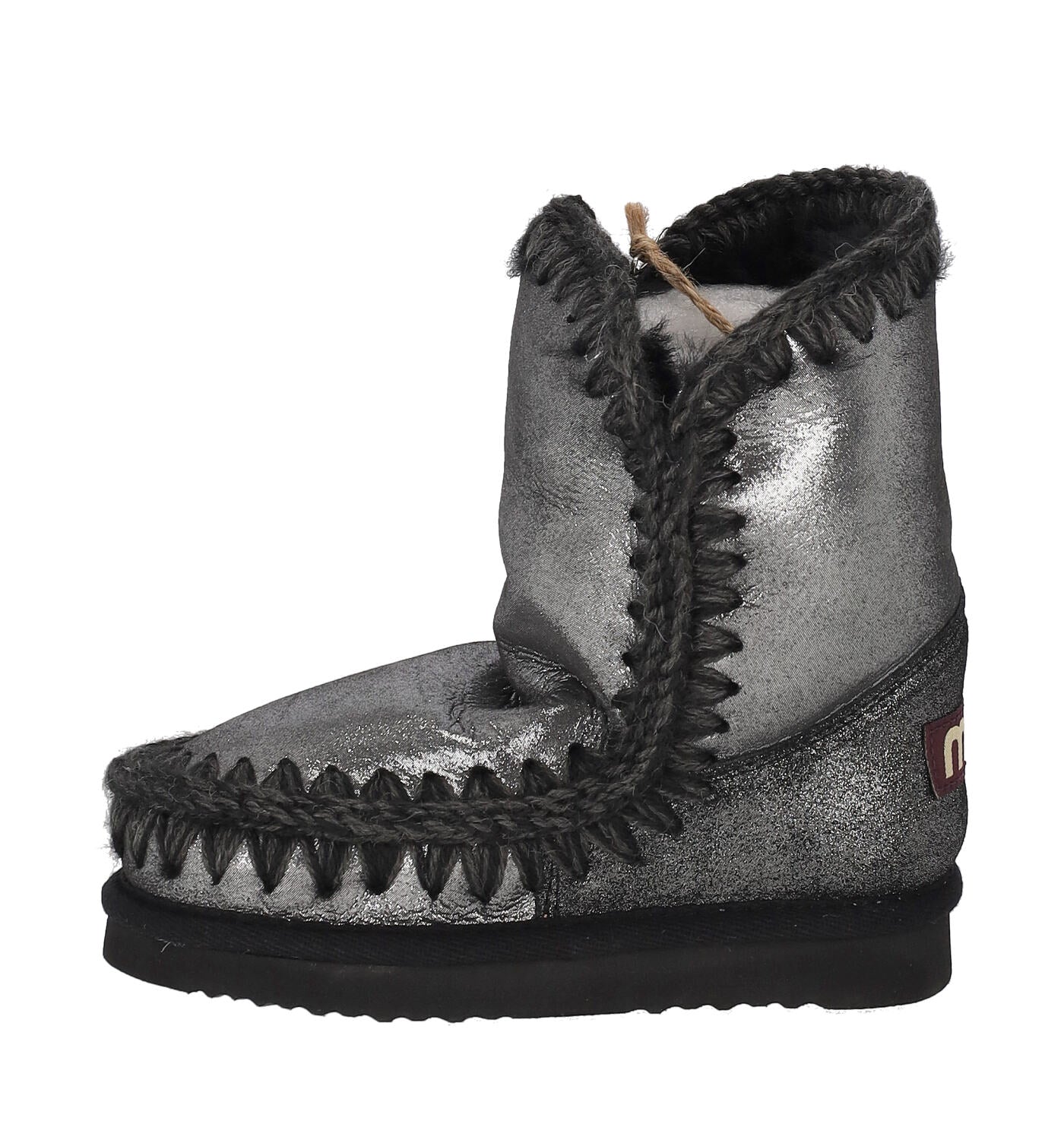 Stivaletto microglitter con interno in montone