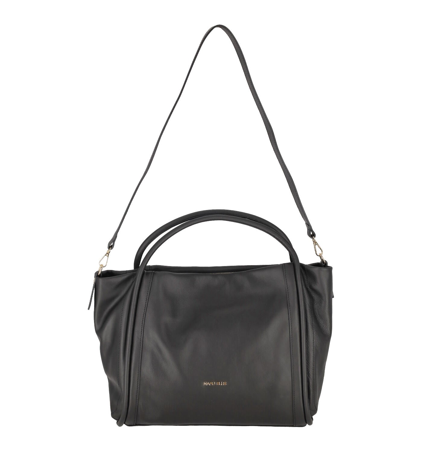 Borsa shopping orizzontale con chiusura a zip e tracolla removibile