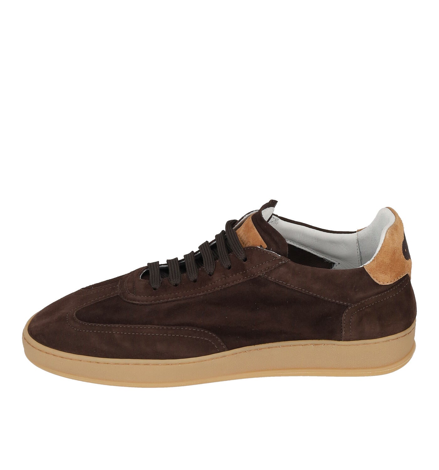 Akira sneakers in camoscio con riporto e fondo beige