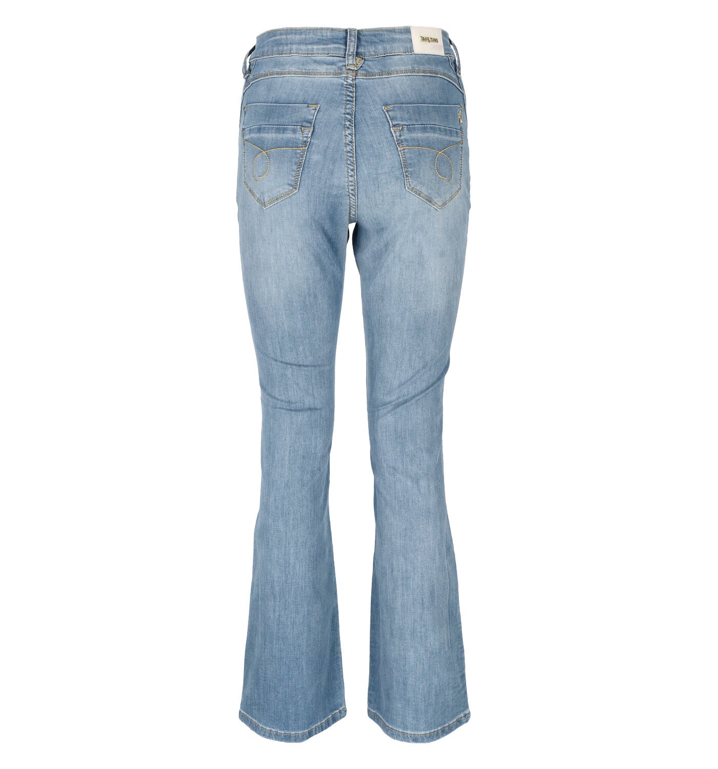 Jeans zampa elasticizzato lavaggio chiaro