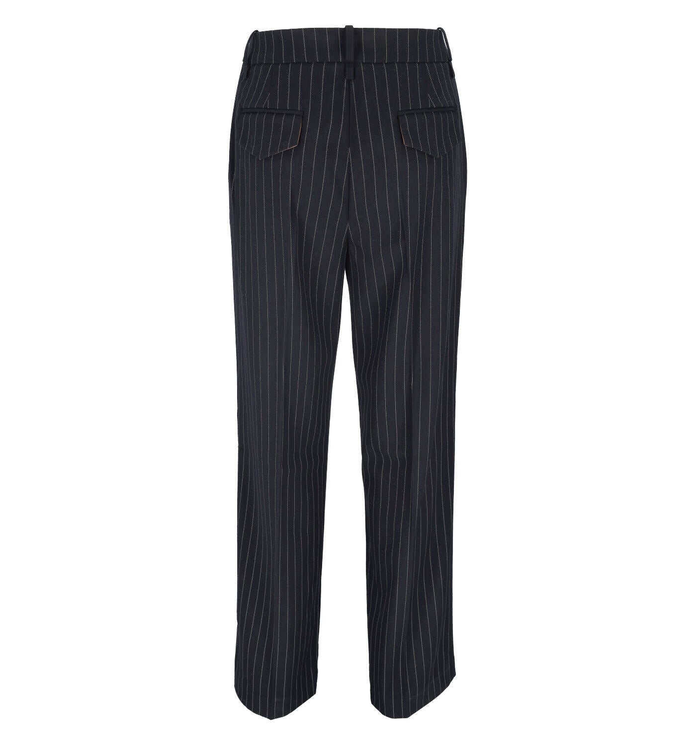 Pantalone a palazzo tasche america gessato