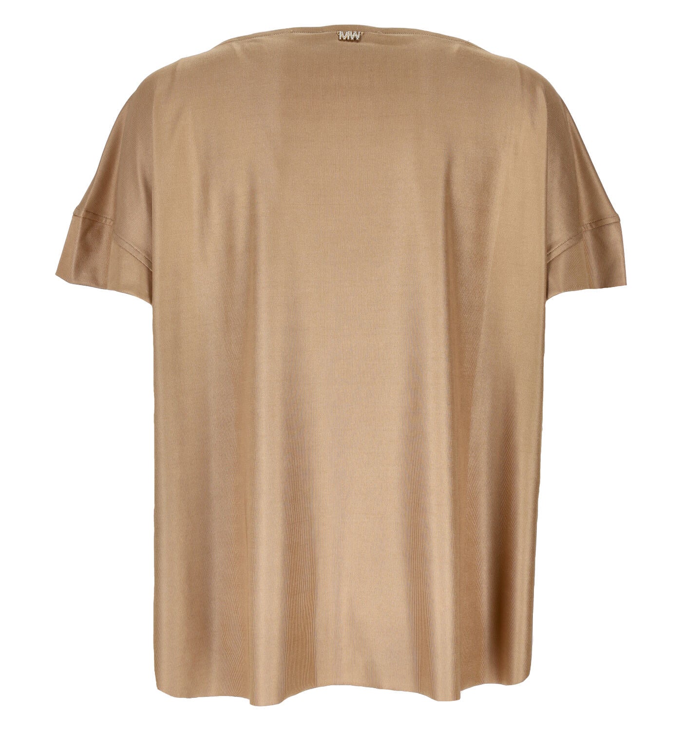 Blusa con manica scesa in maglina lucida