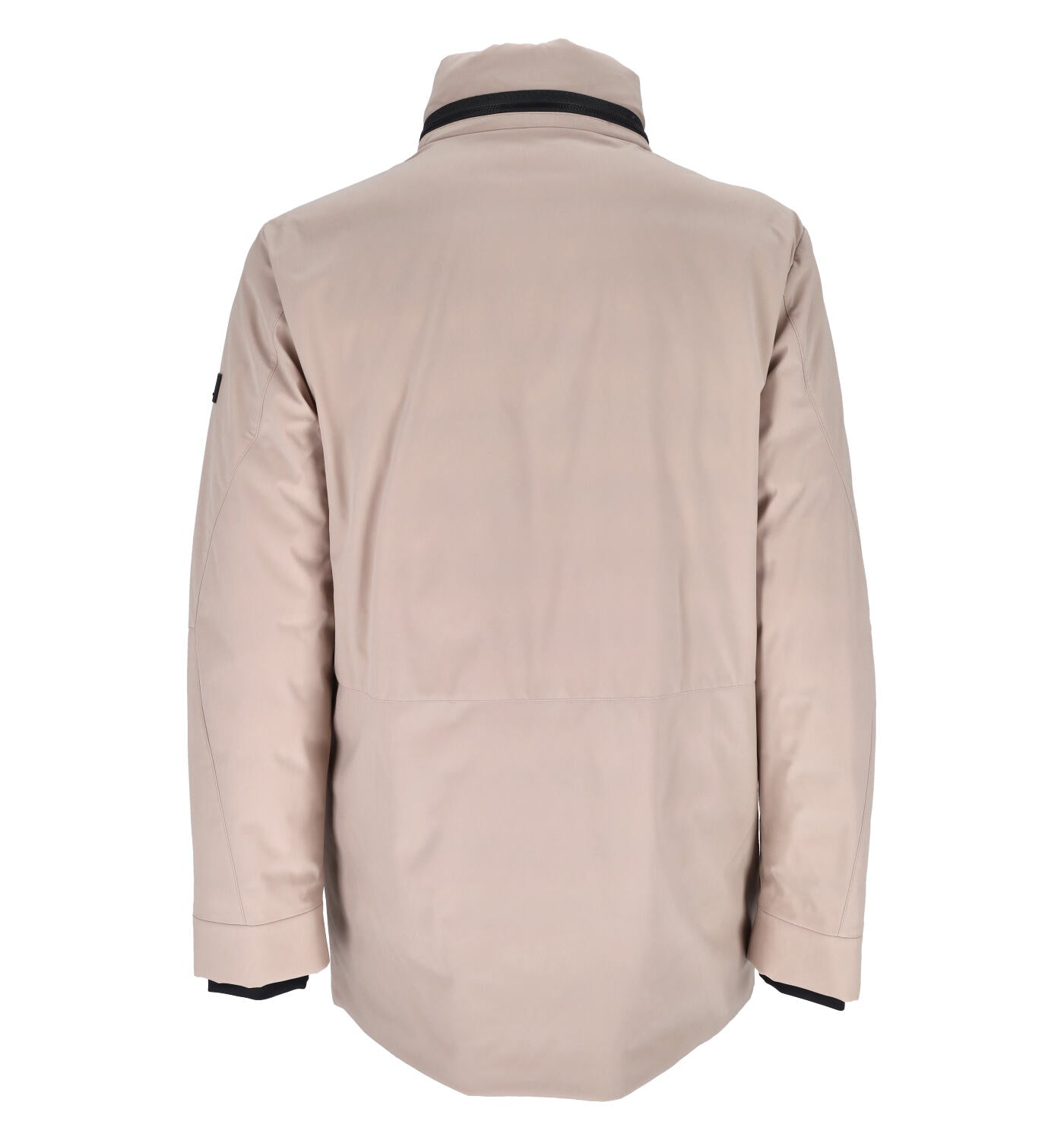 Giubbino lungo tessuto spalmato nero