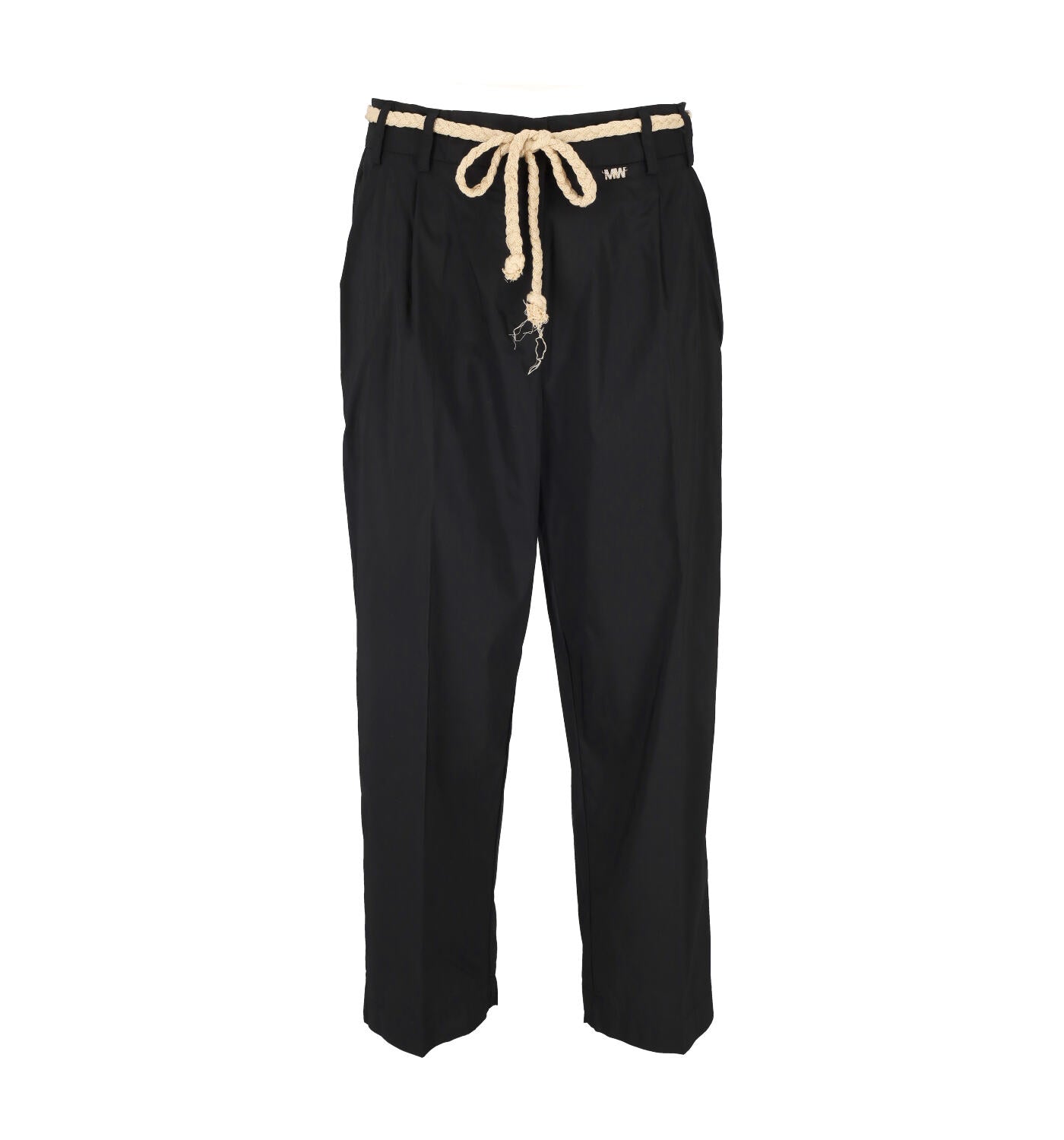 Pantalone chino con pence e cintura corda