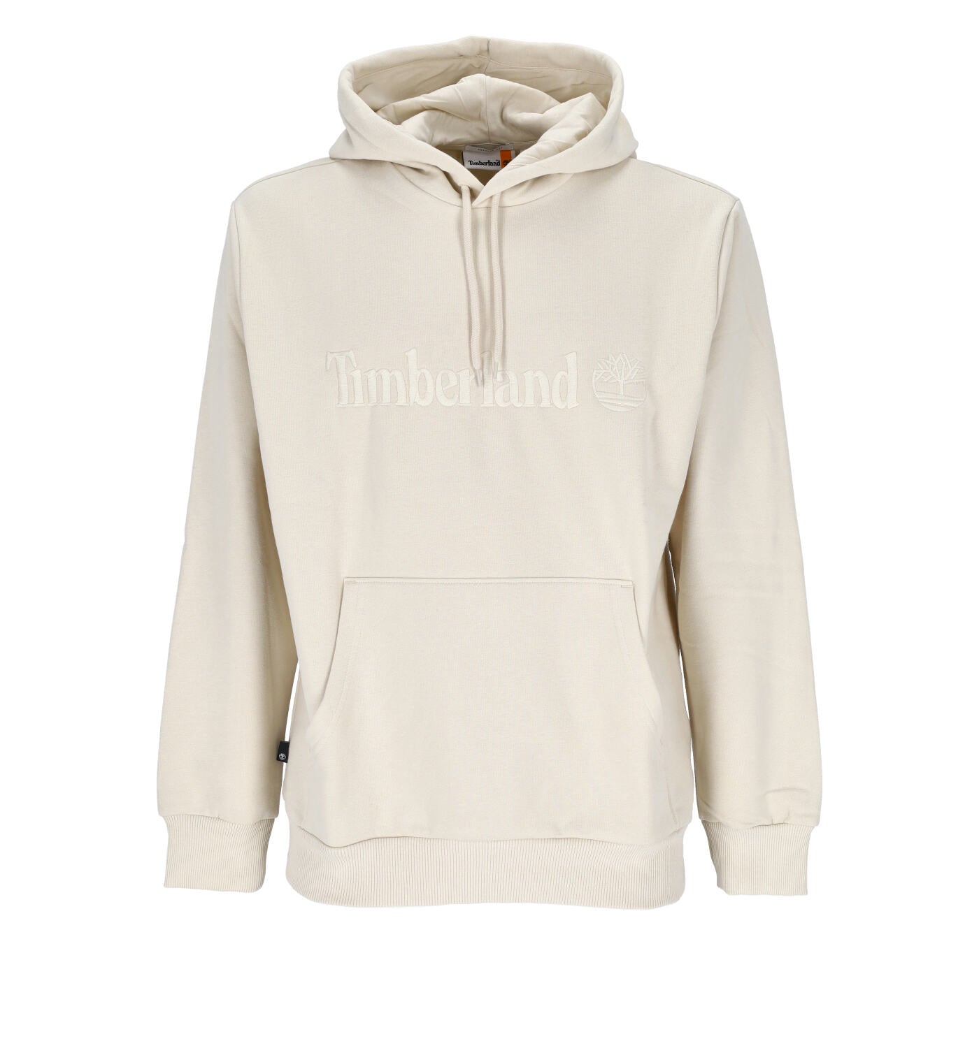 Delpa con cappuccio e logo sul davanti .