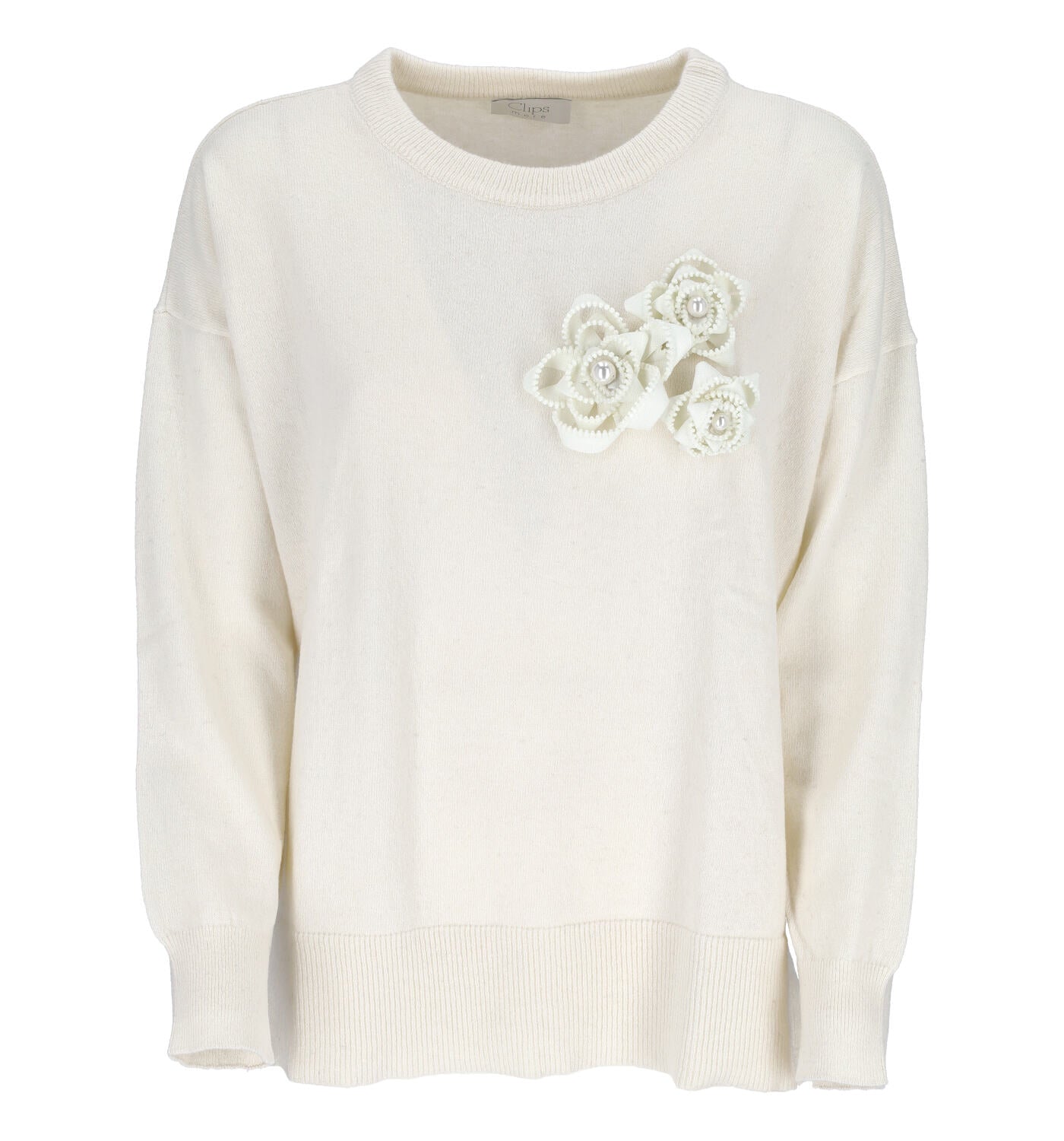 Maglia in cashmere con spilla