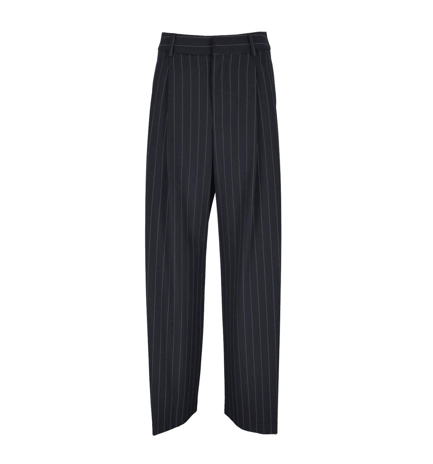 Pantalone over gessato con pences