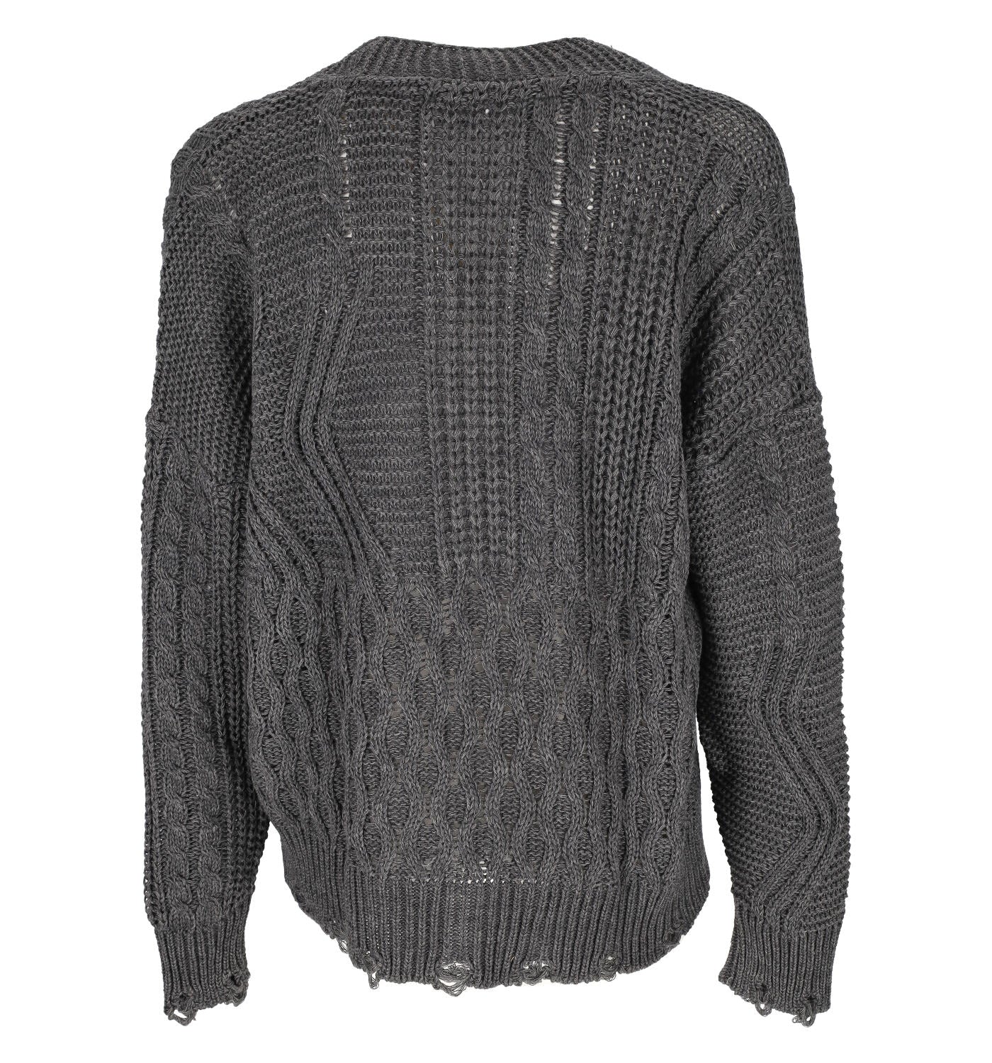 Cardigan in lana con bottoni sciallato