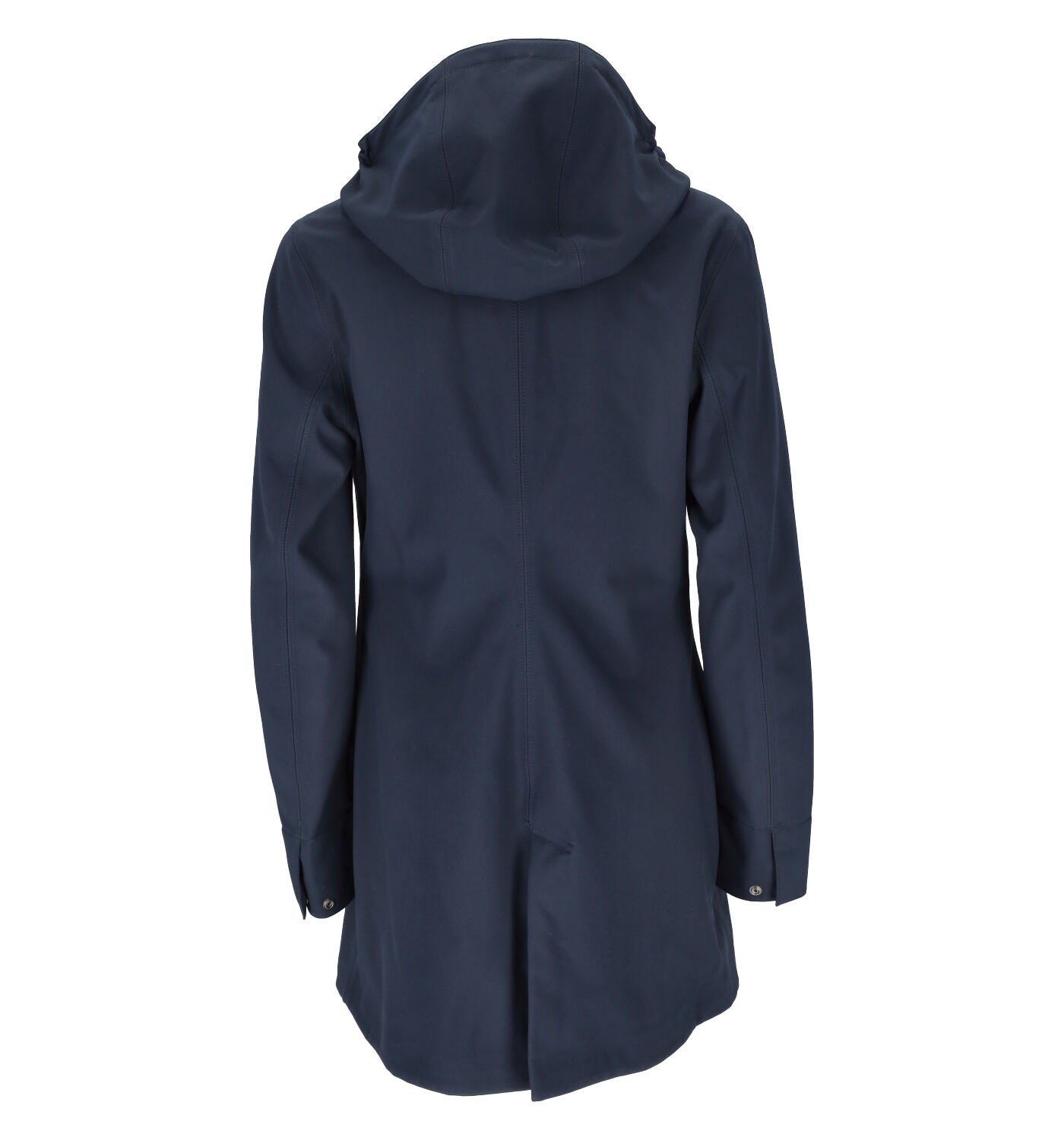 Giacca 3/4 con colletto e cappuccio , chiusura con zip