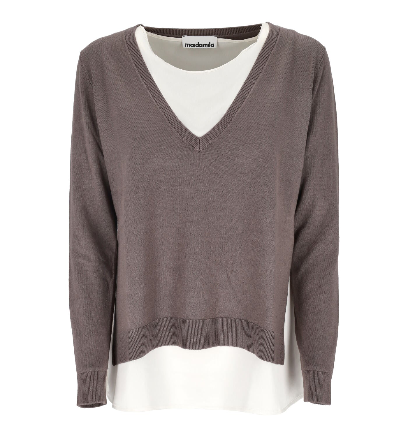 Maglia scollo a V con canotta