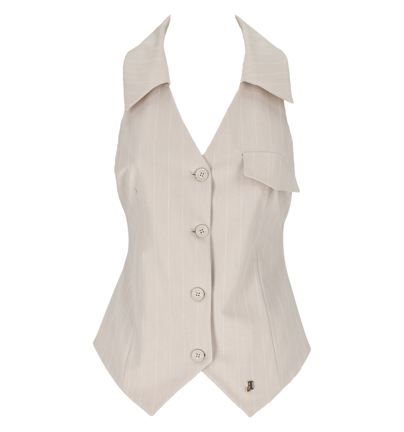 Gilet corto gessato