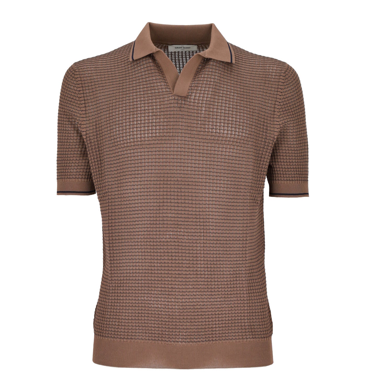 Polo bowling mezza manica in cotone operato
