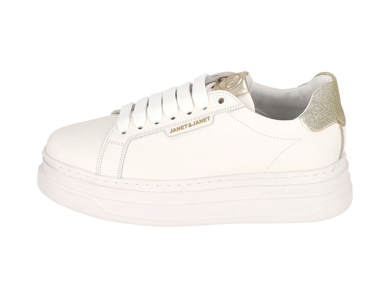 Sneakers in ecopelle con suola in gomma