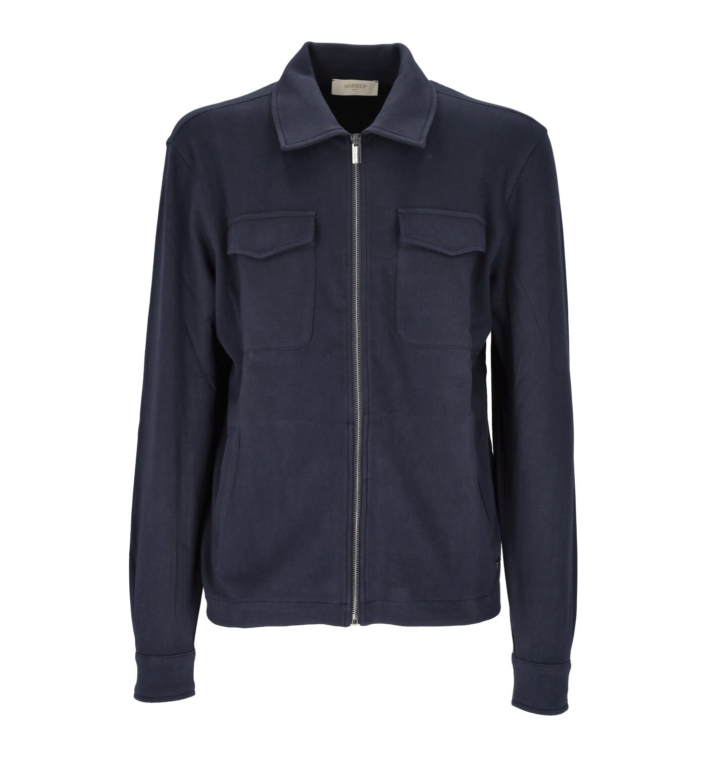 Overshirt manica lunga in felpa con zip