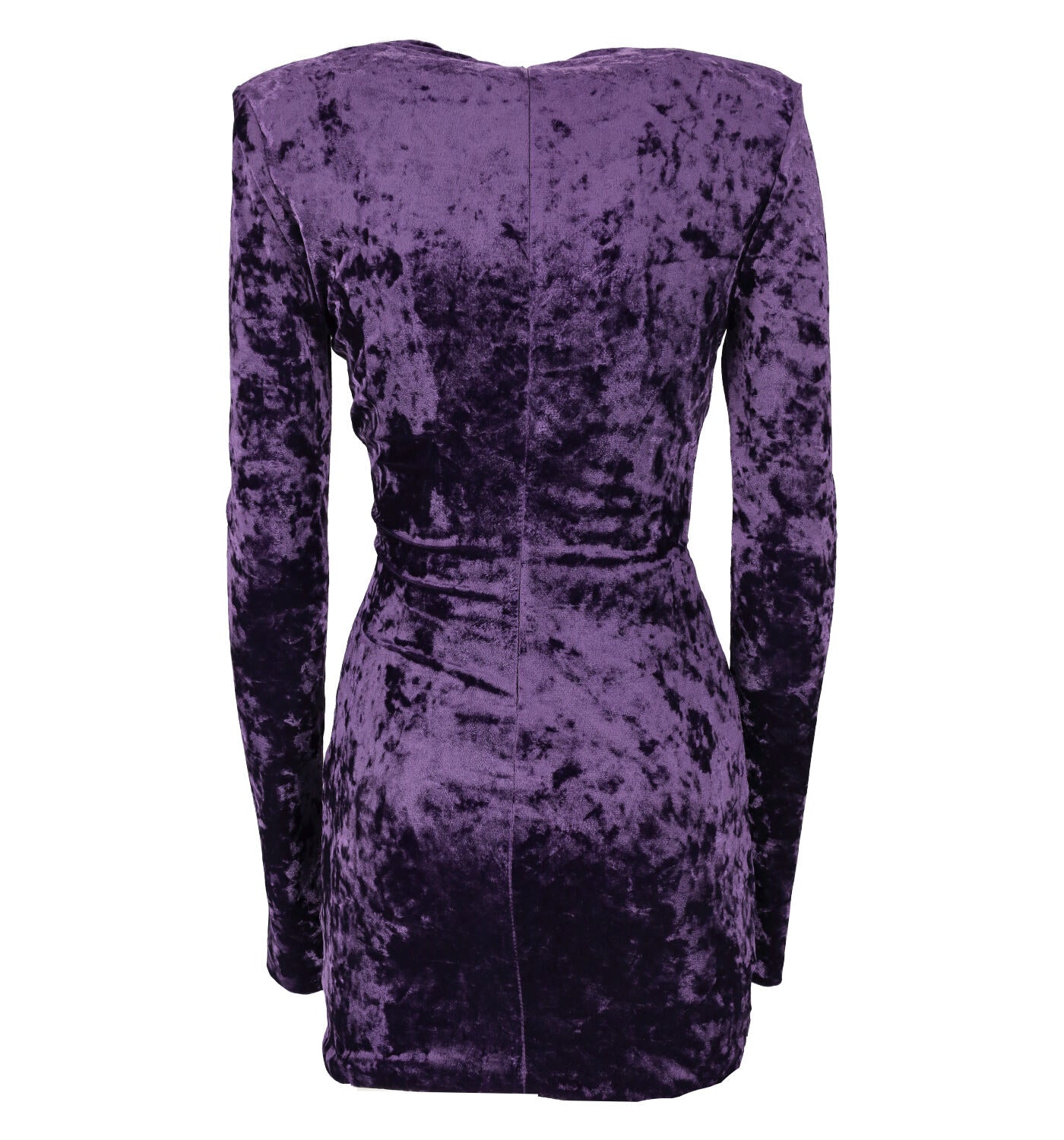 Abito tubino corto in velluto con spalline e scollo profondo