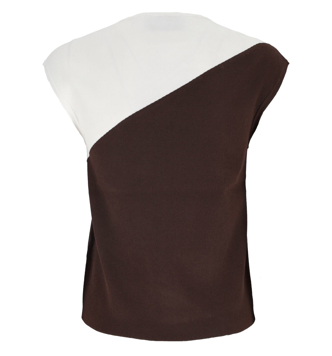 Maglia giromanica in tessuto elasticizzato bicolor con anelli oro