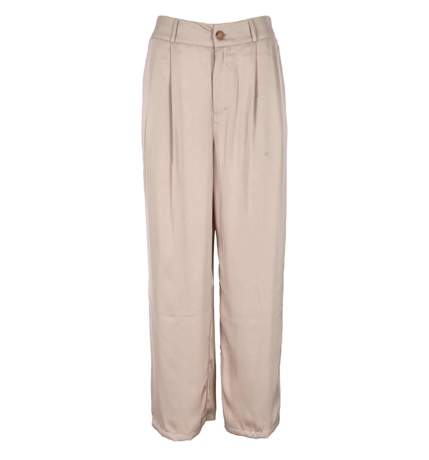 Pantalone palazzo in raso con penches