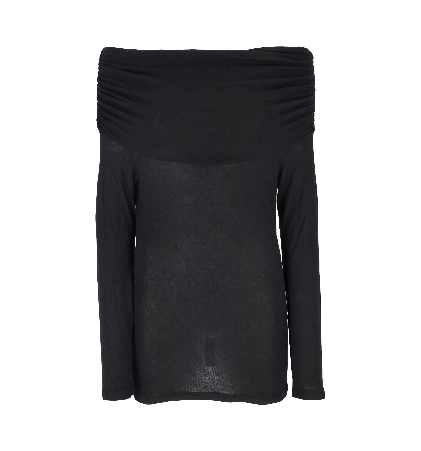 Maglia sotto giacca con scollatura a barca maniche lunghe