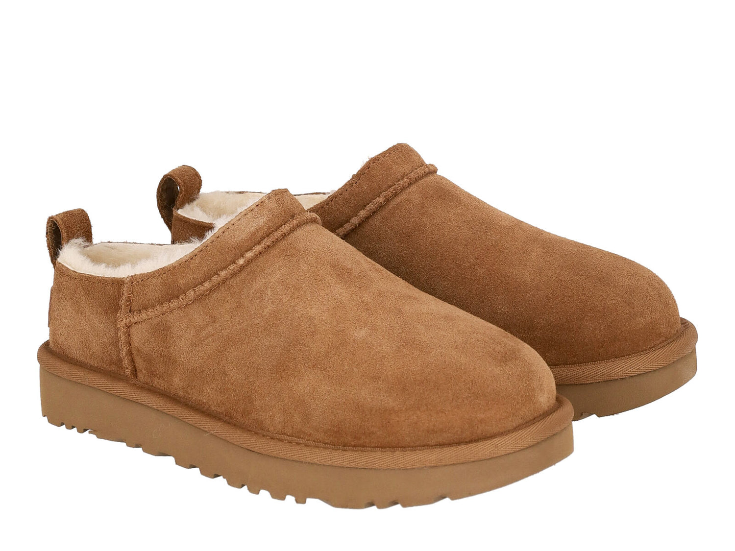 Ugg classic micro in camoscio , taglio vivo e con suola in gomma