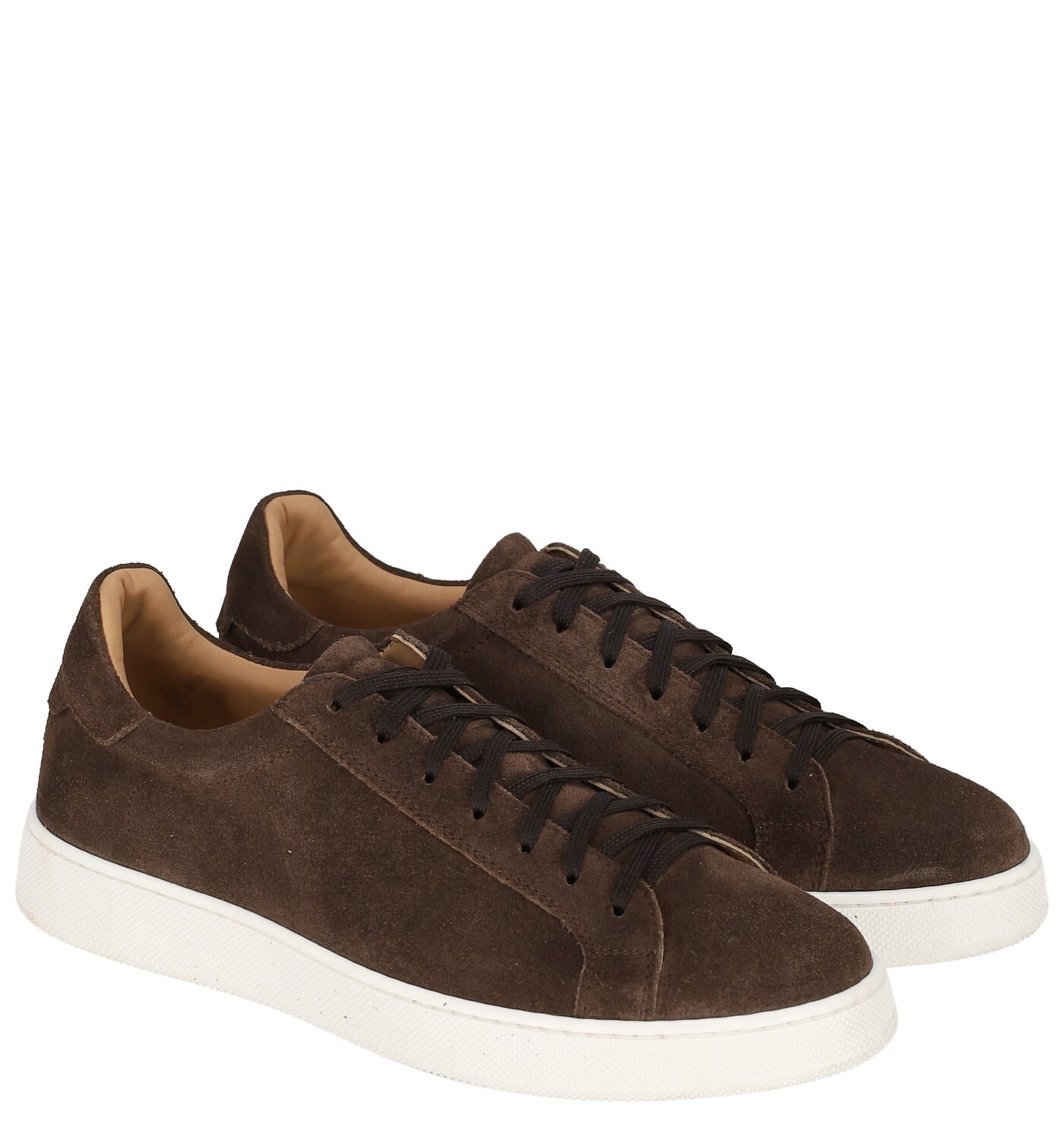 Sneakers in camoscio fondo gomma