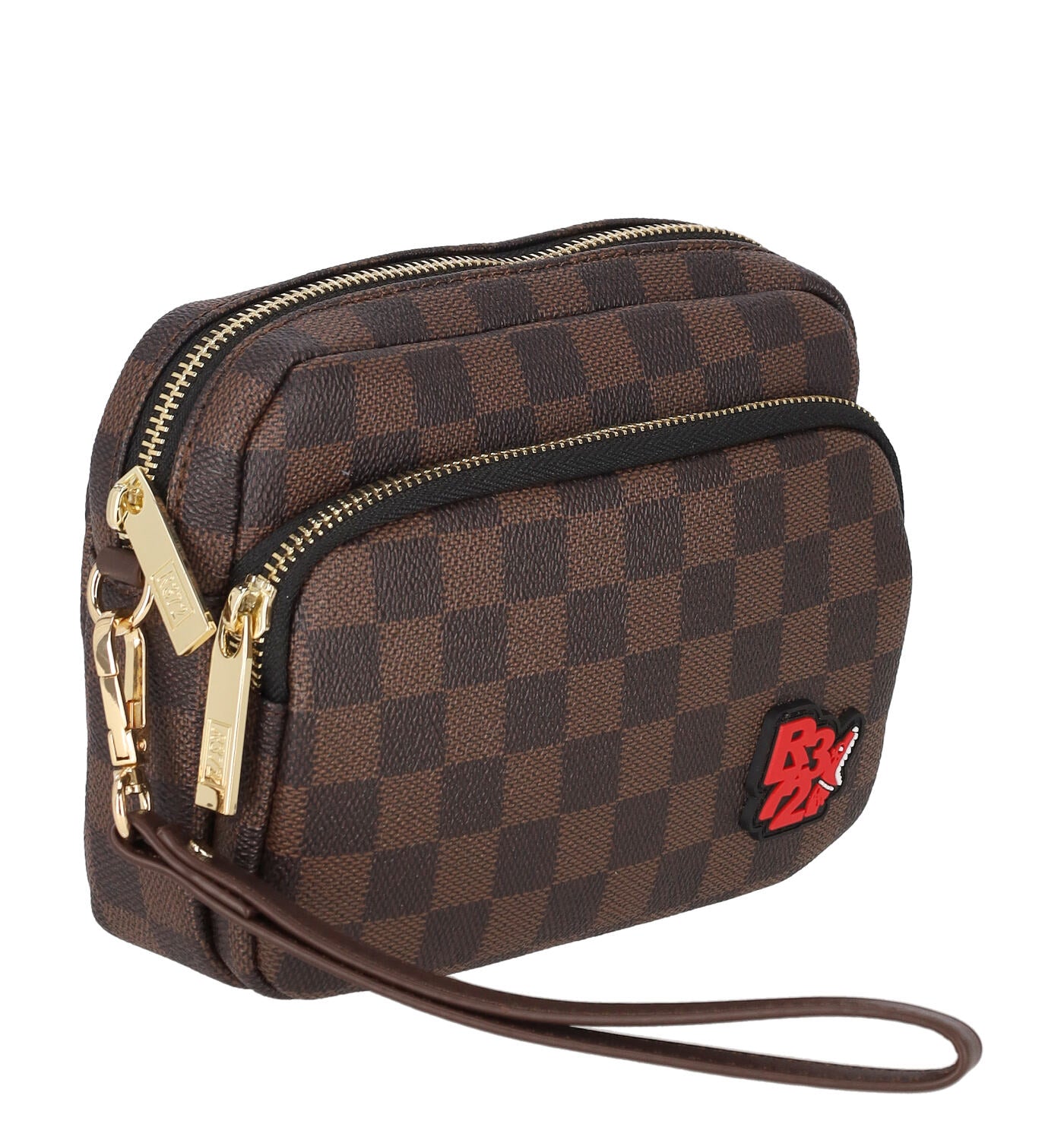 Pochette due zip con polsiera