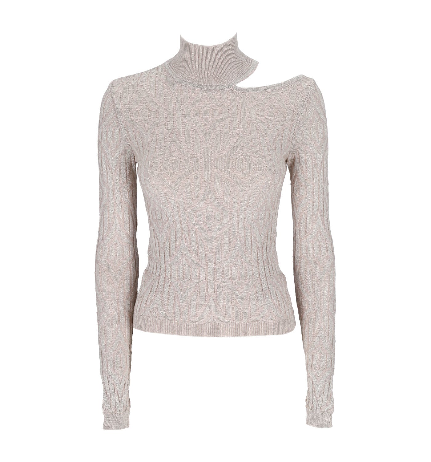 Maglia collo alto con spacco sulla spalla