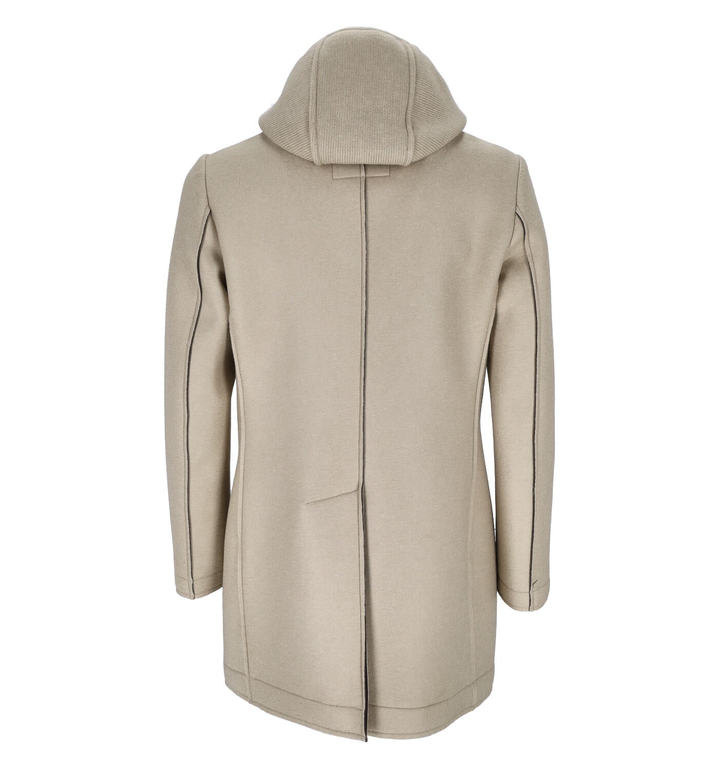 Cappotto monopetto con cappuccio