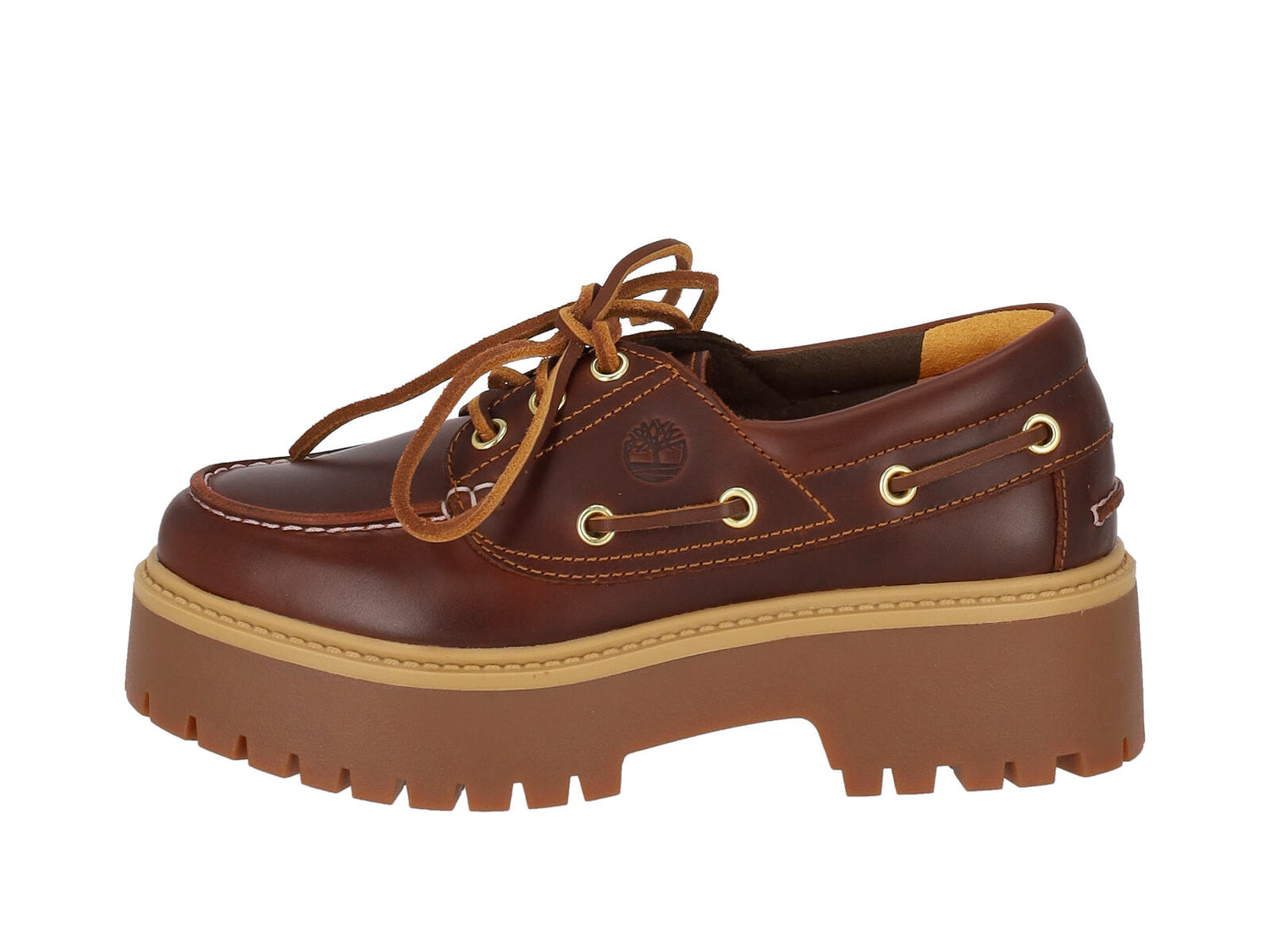 Mocassino barca platform in pelle