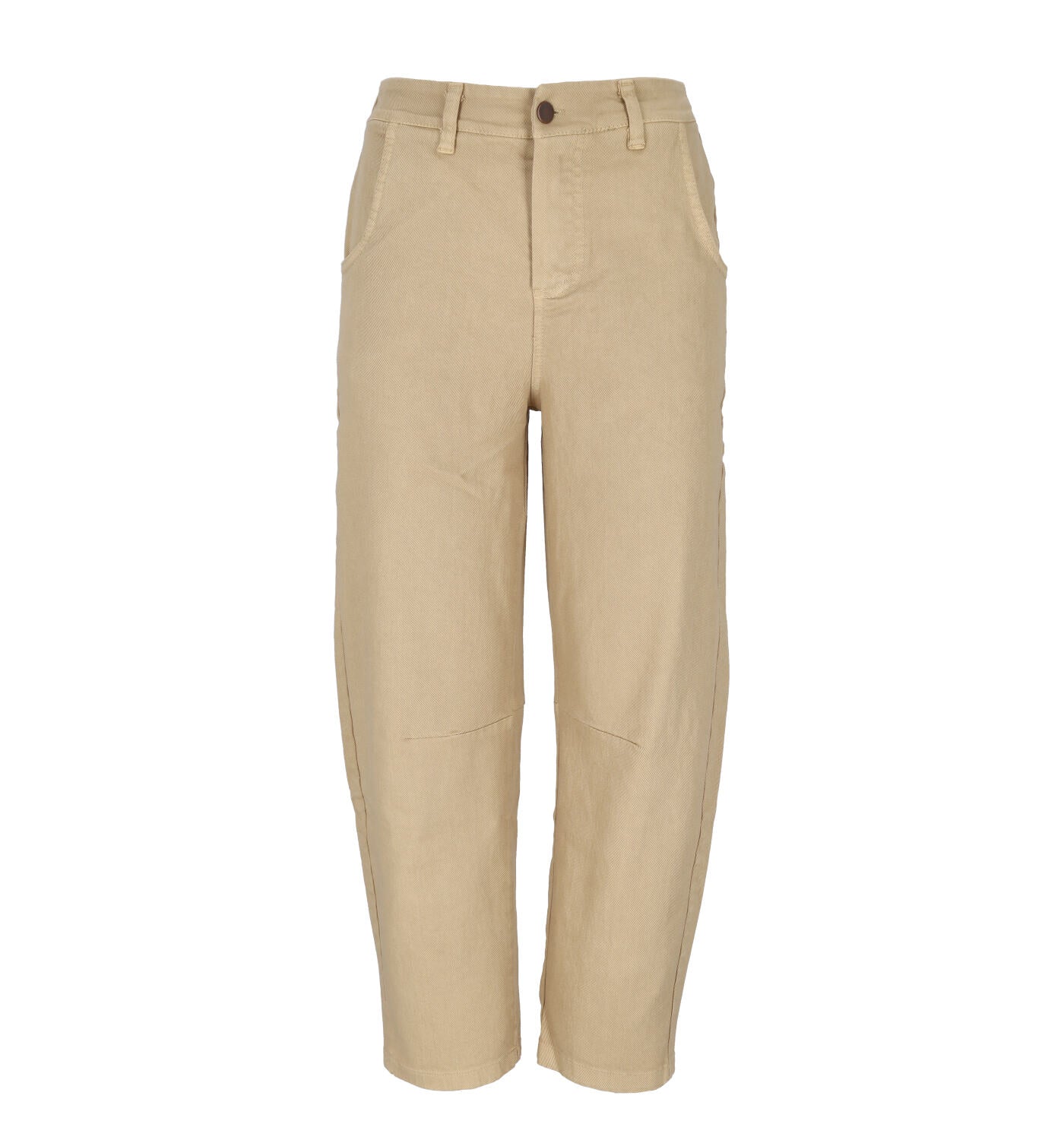 Pantalone barrel fit con elastico in vita sul retro