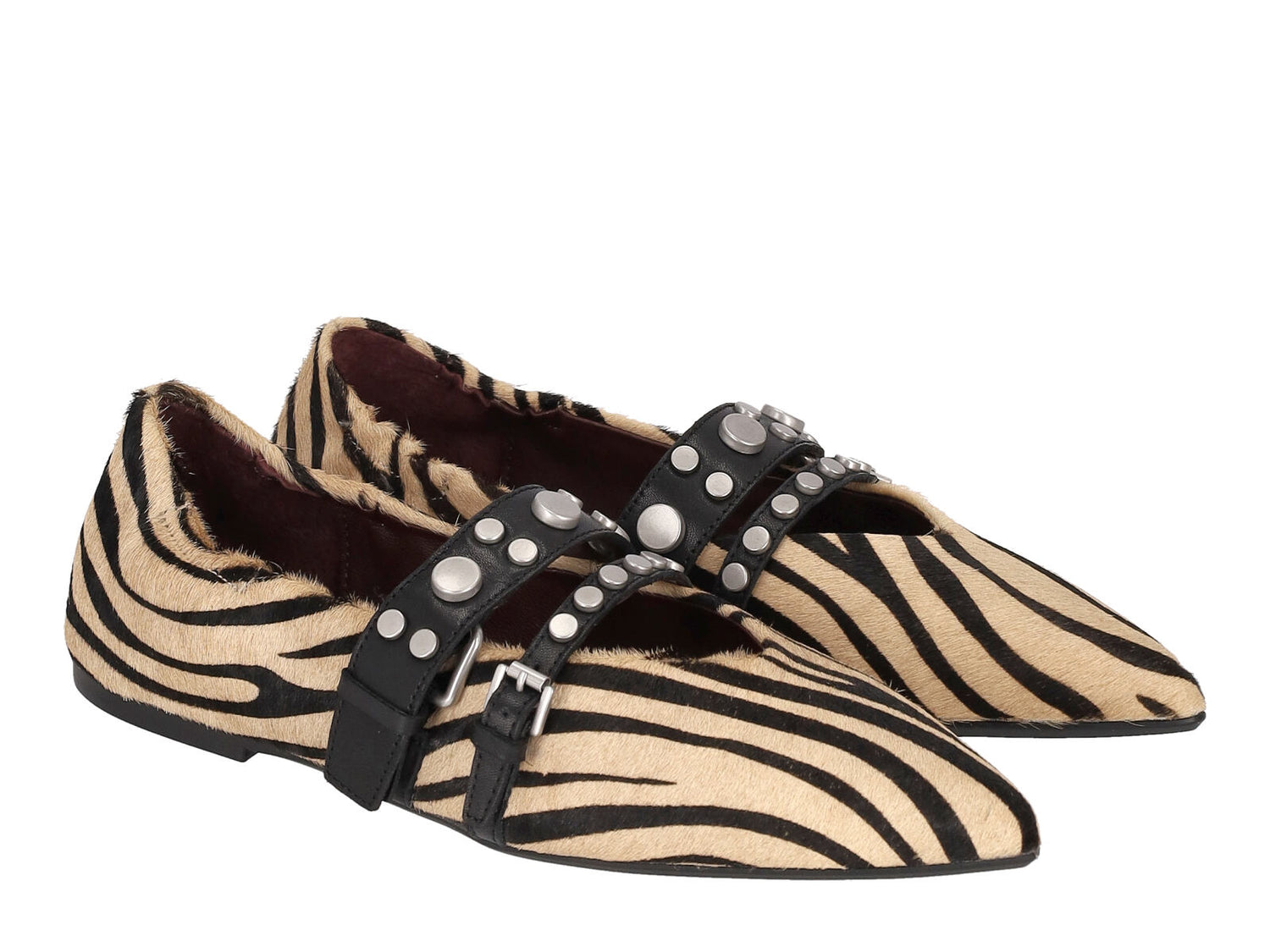 Ballerina in cavallino con cinturini e borchie