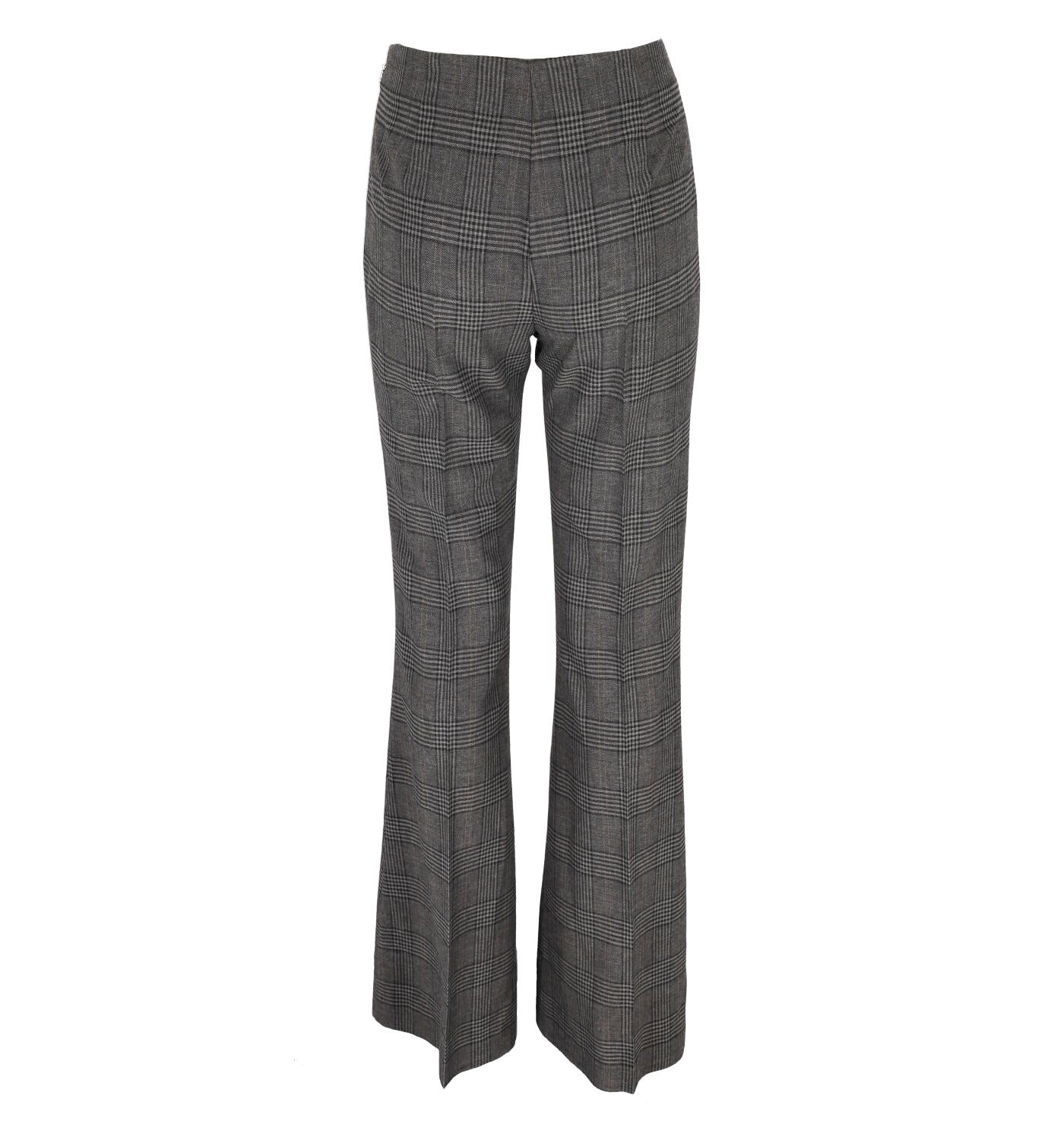 Pantalone a zampa con check