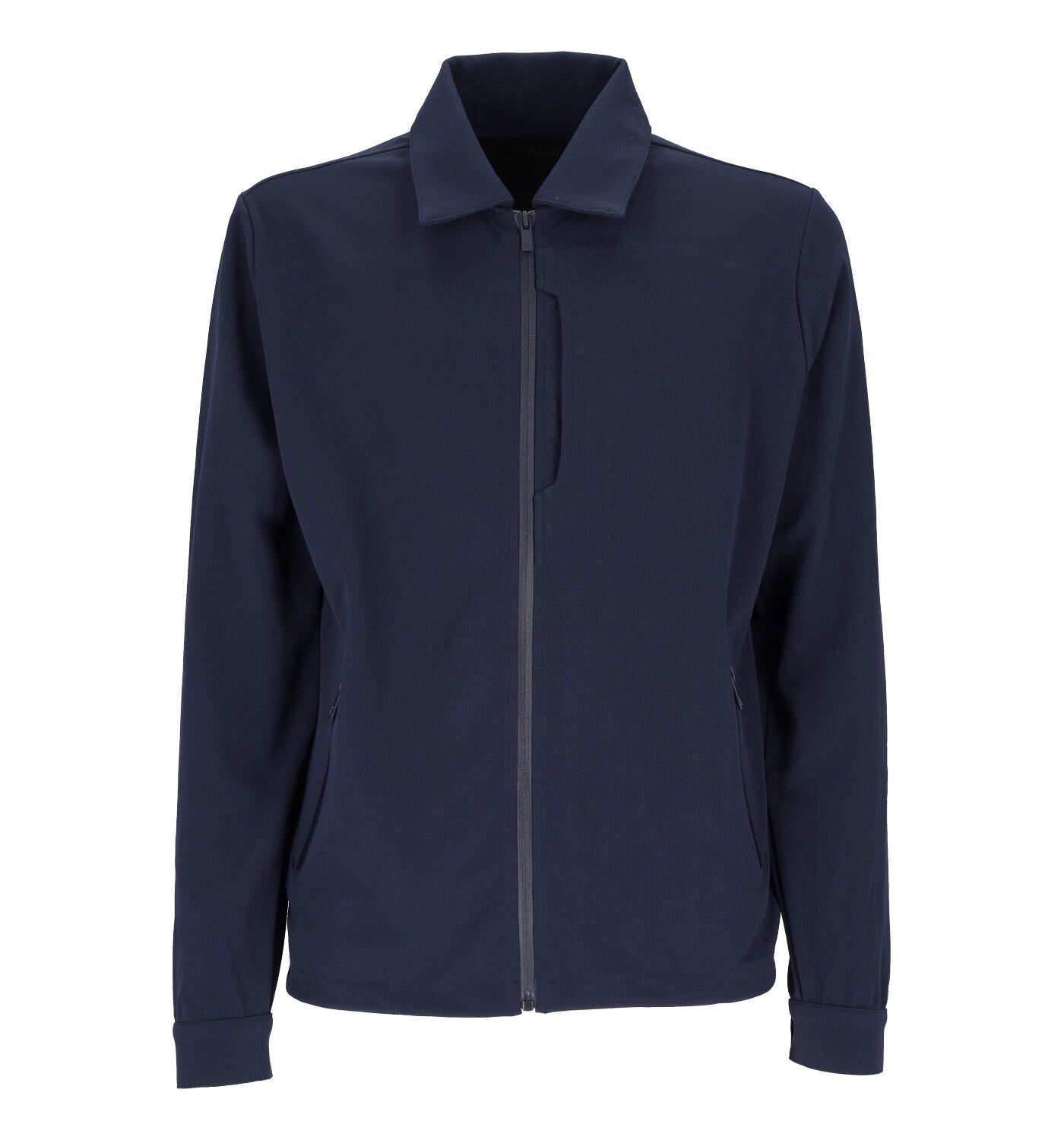 Overshirt in felpa piquet con zip