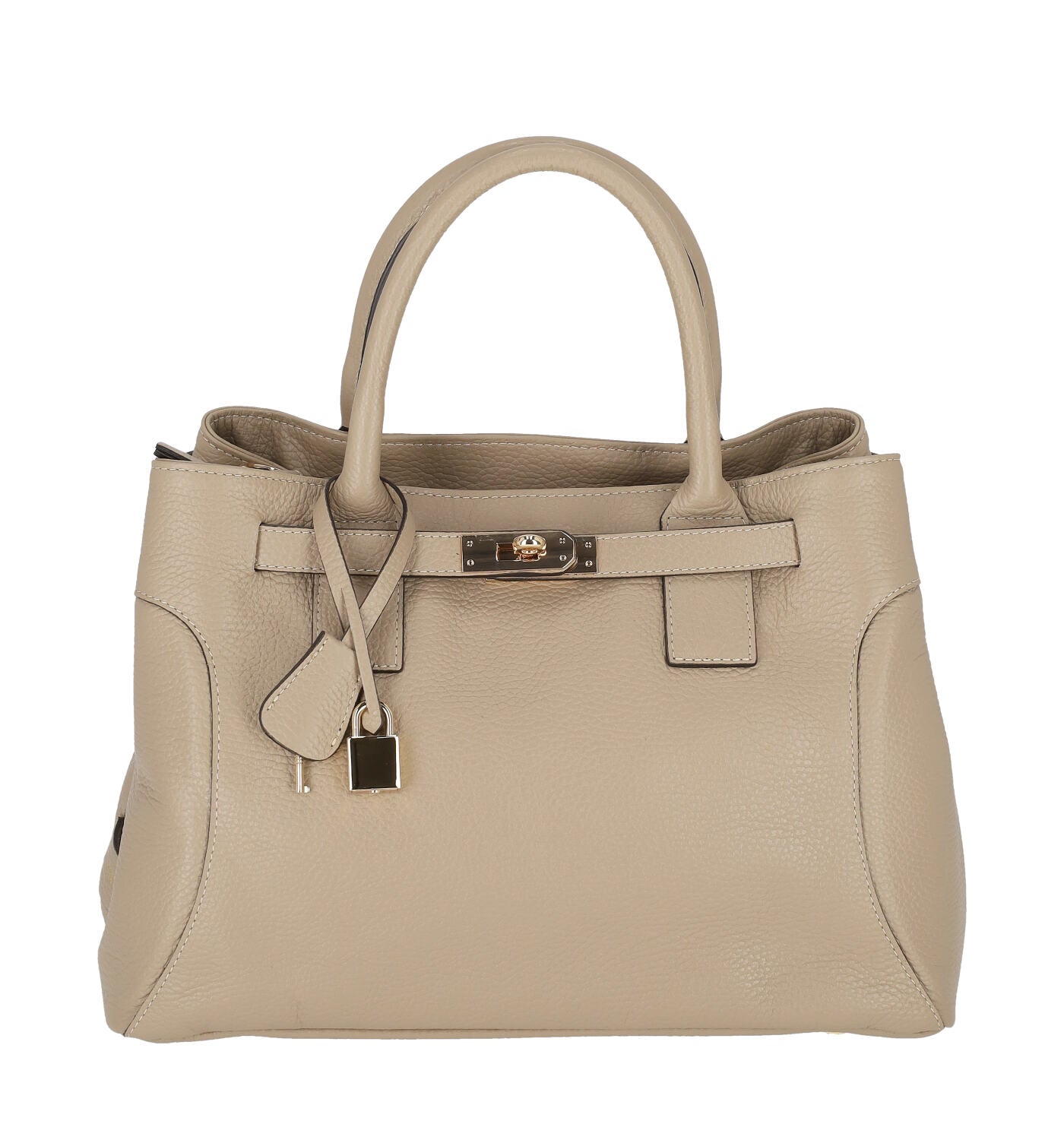 Borsa shopping con chiusura a due zip e tracolla regolabile