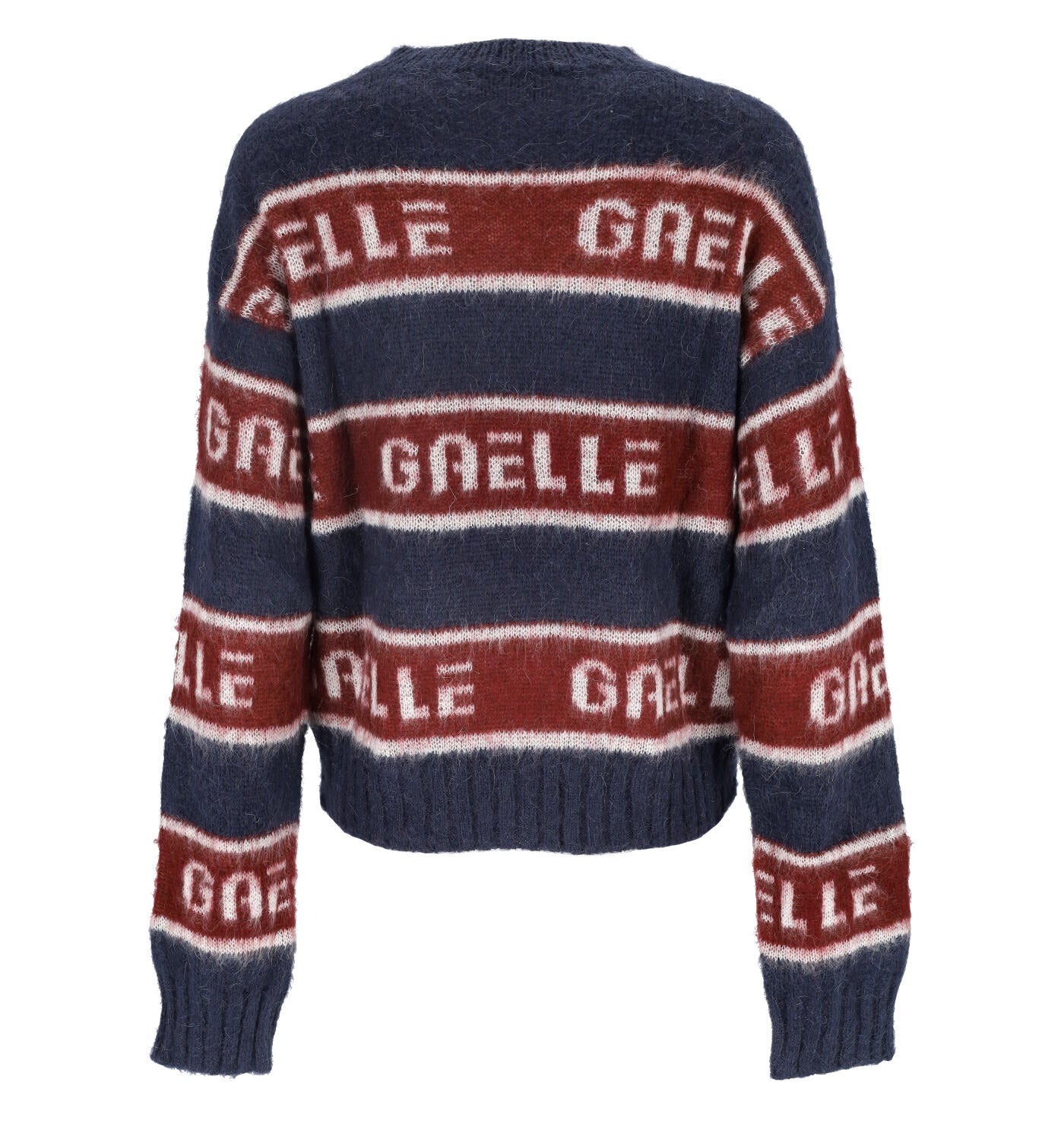 Maglione a righe con multi logo