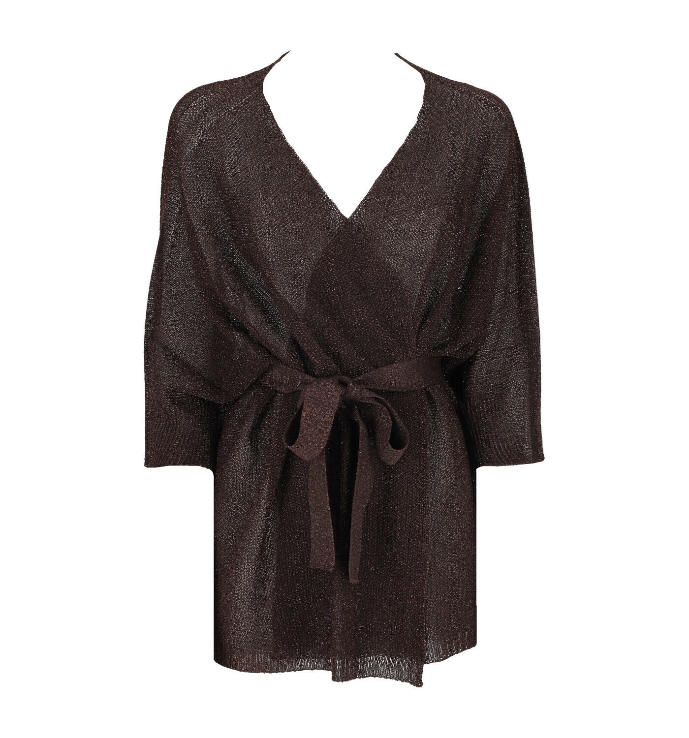 Kimono manica corta lurex con cinturino