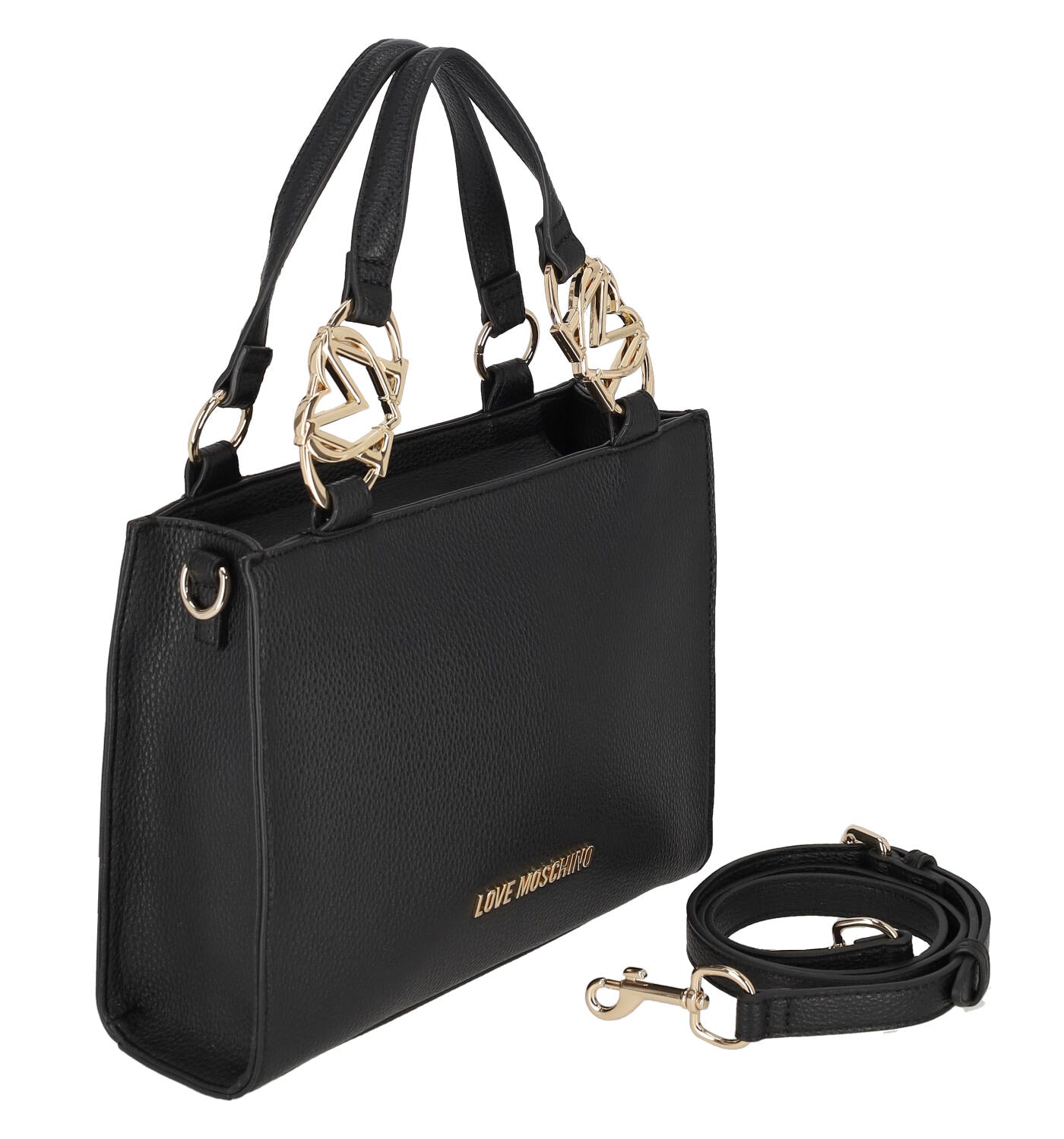 Borsa shopping bottalata piccola a mano con chiusura a zip e tracolla regolabile