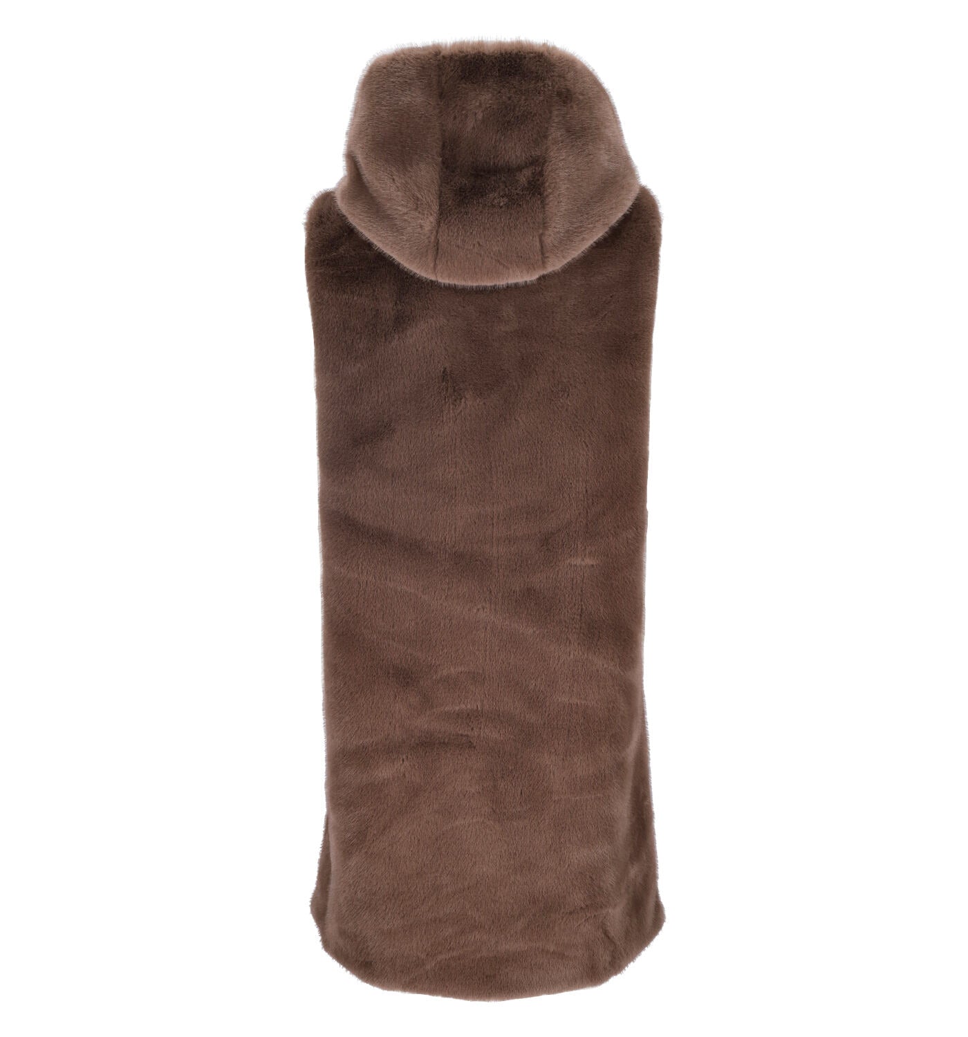 Smanicato ecopelliccia con cappuccio