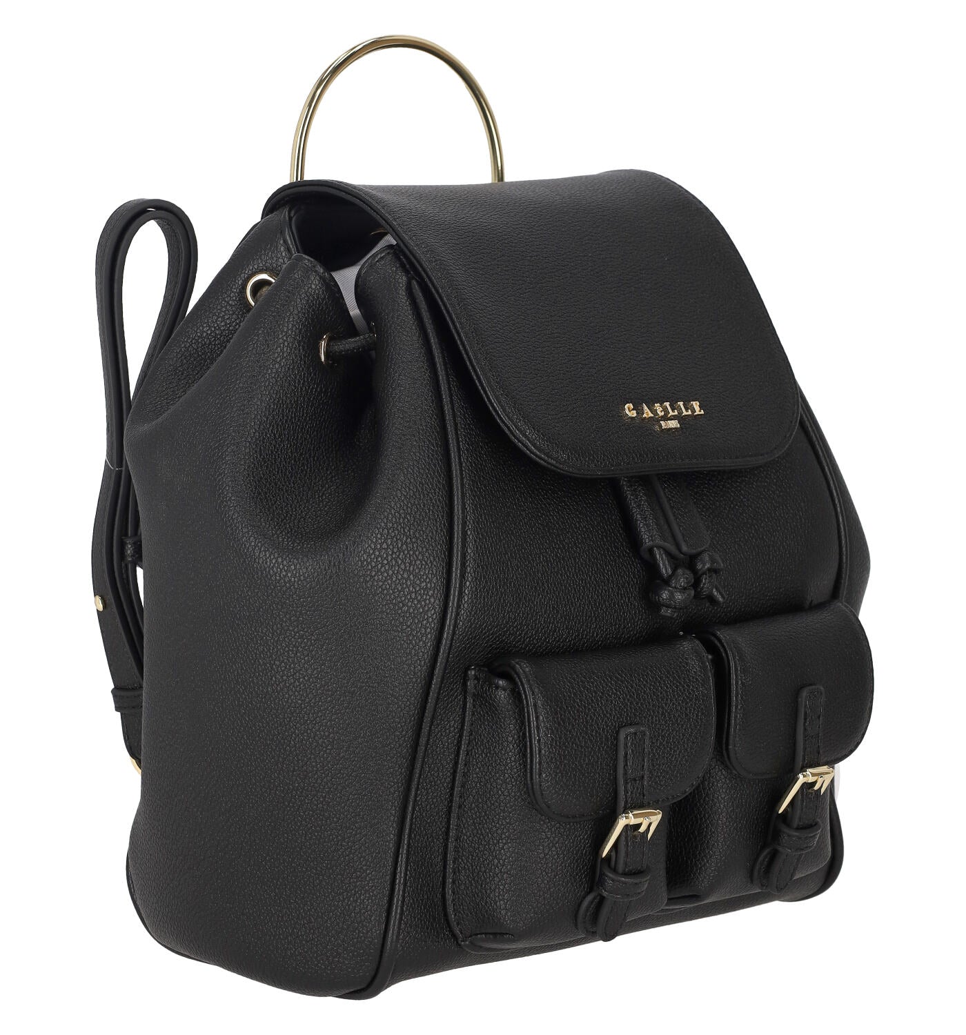 Zaino con patta e tasche anteriori