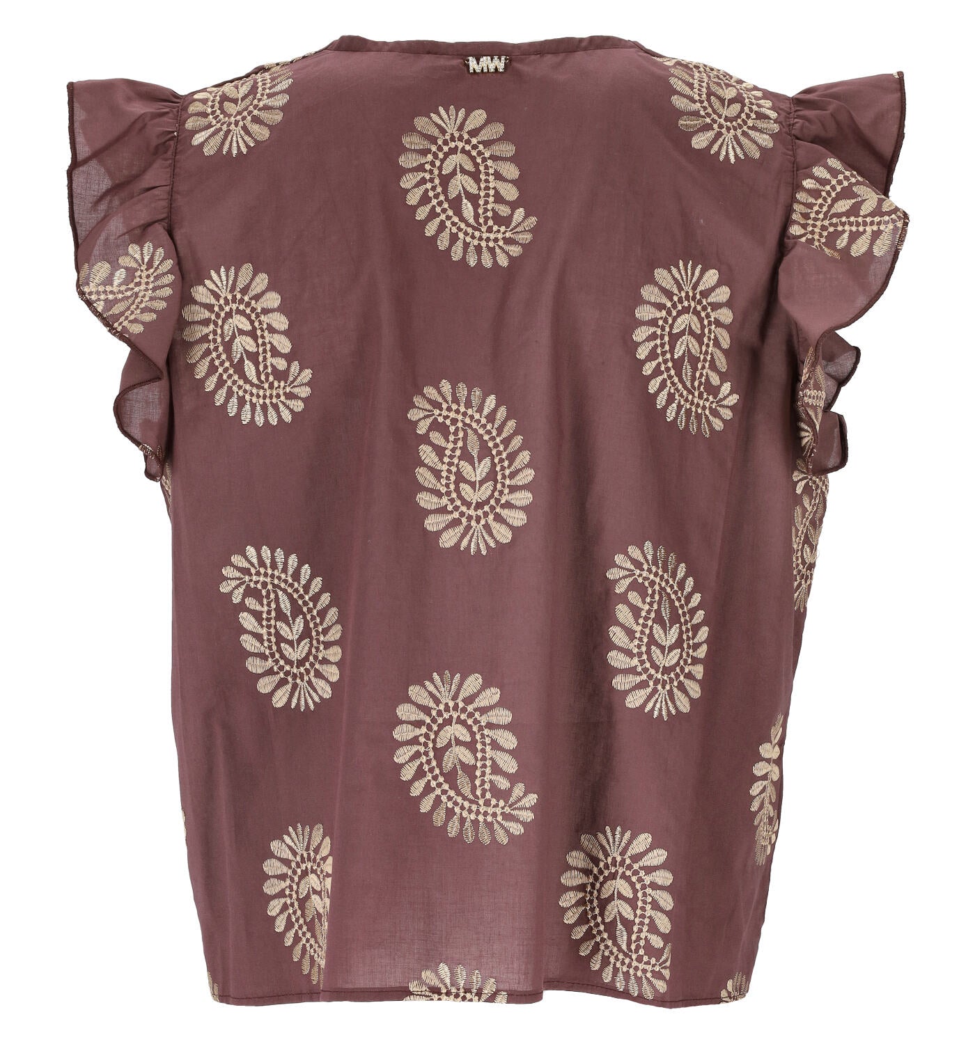 Blusa in cotone fantasia cachemire