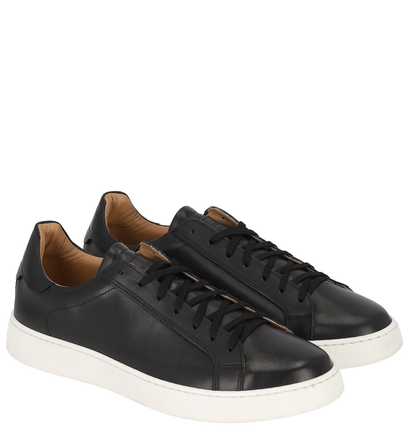 Sneakers in pelle crust fondo gomma