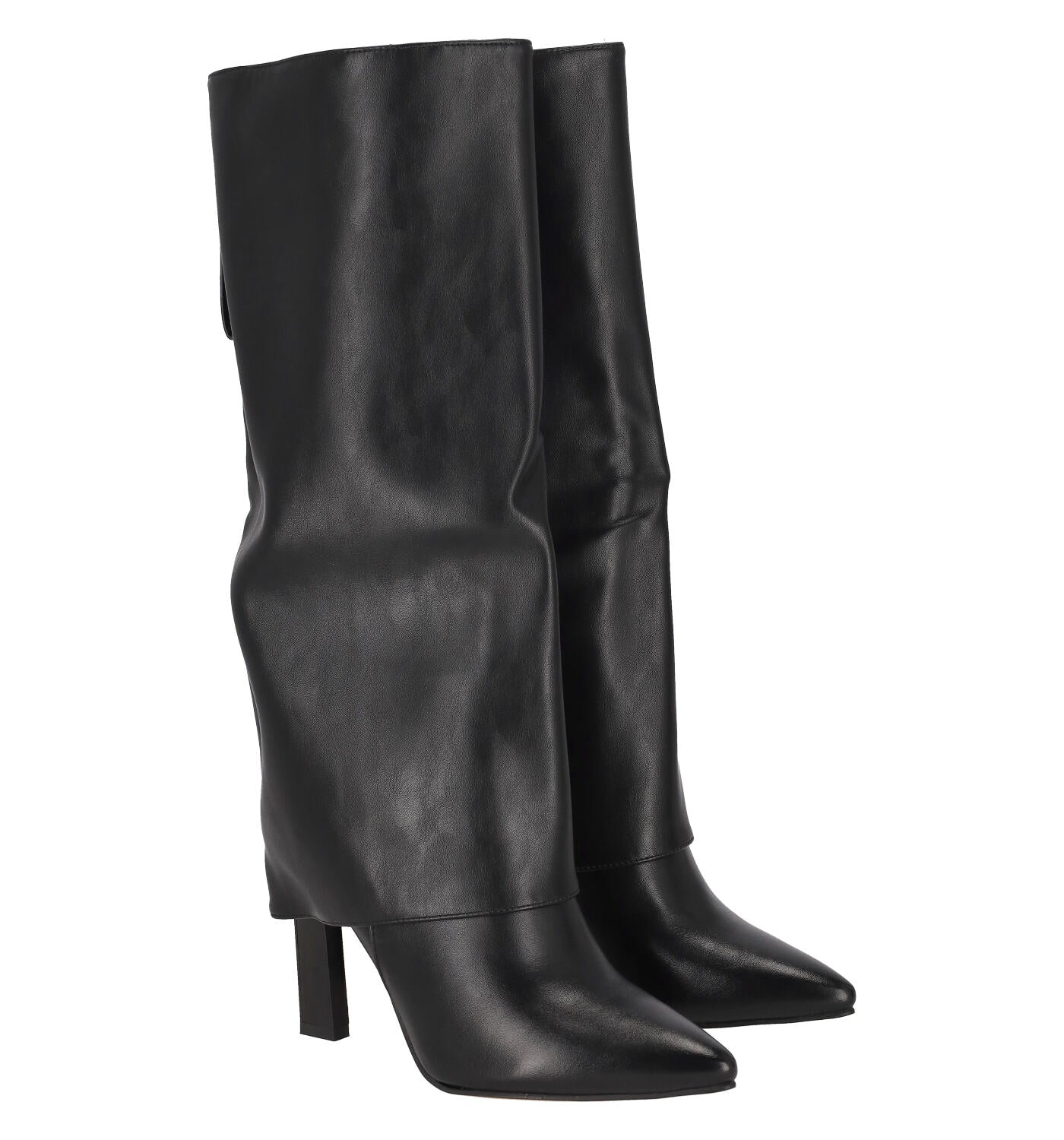 Stivale in ecopelle con tacco altezza 10 cm